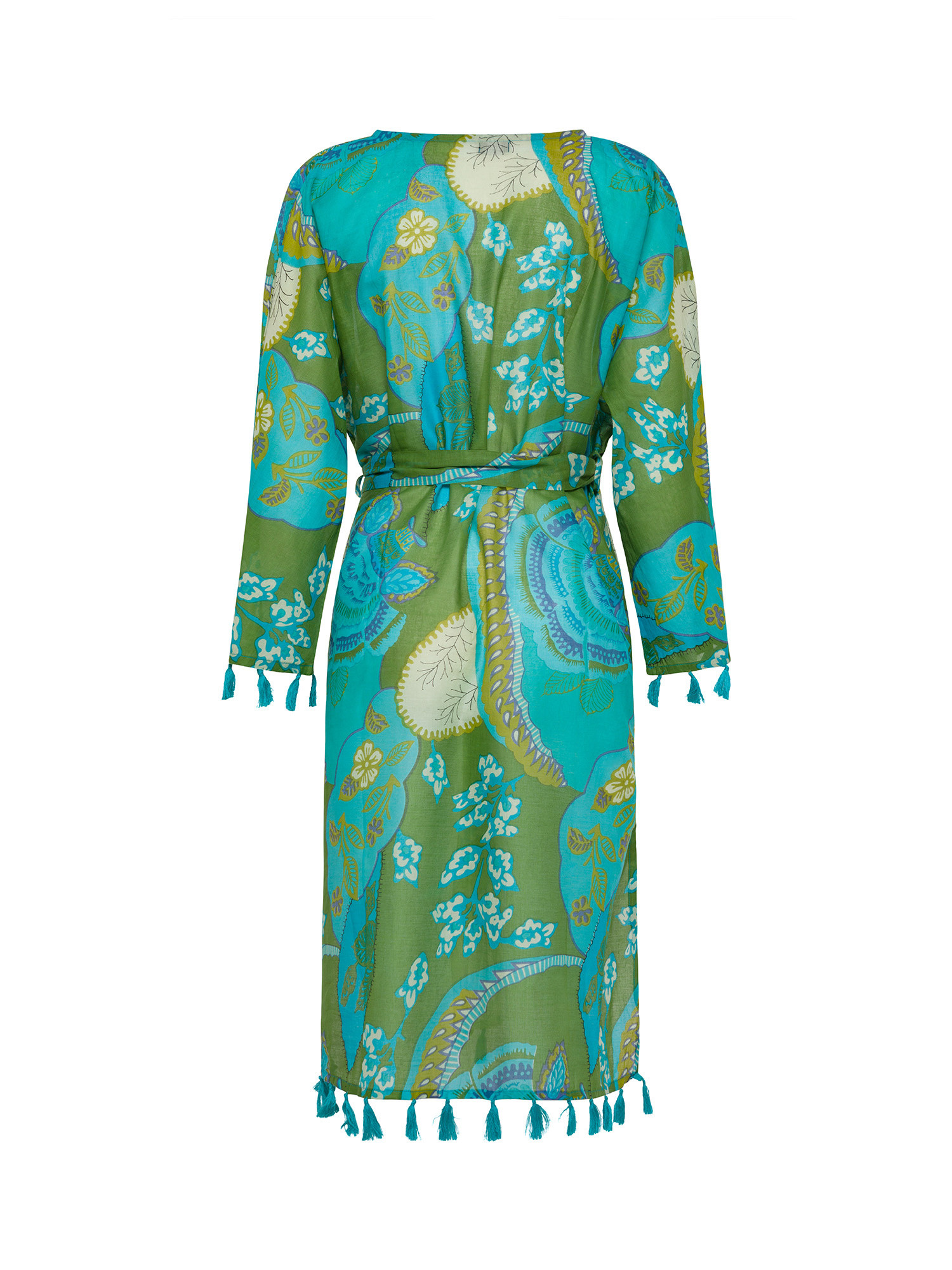 Koan - Cotton cover-up tunic with print, Green, large image number 1