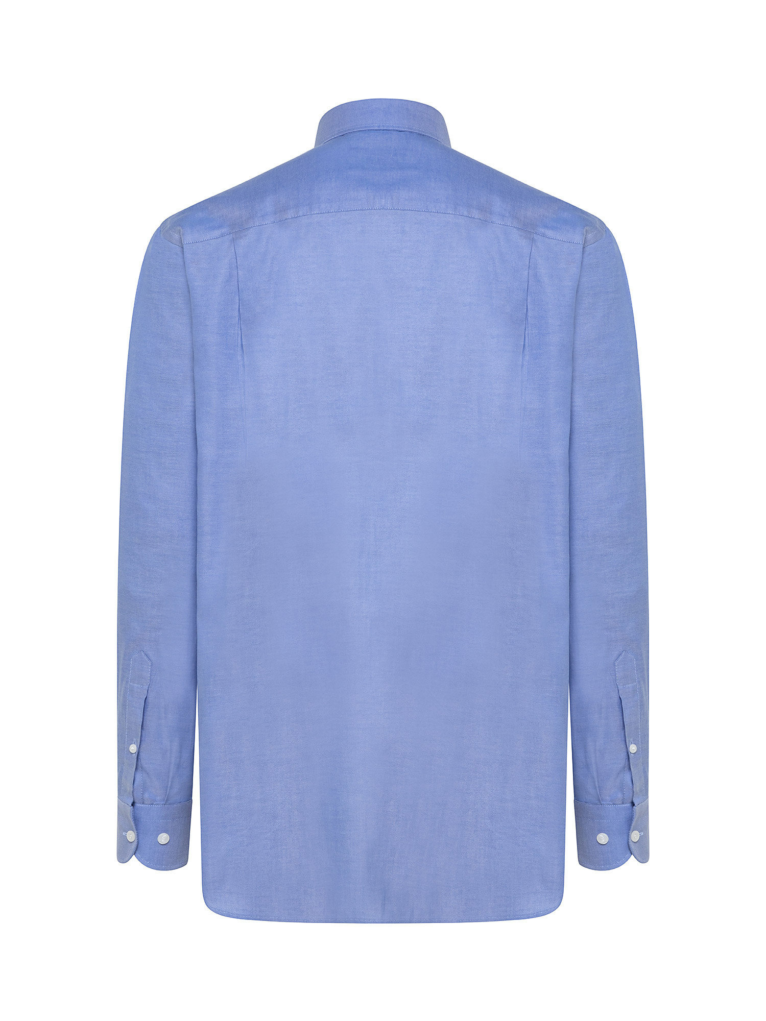 Camicia regular fit in cotone pinpoint doppio ritorto, Azzurro, large image number 1