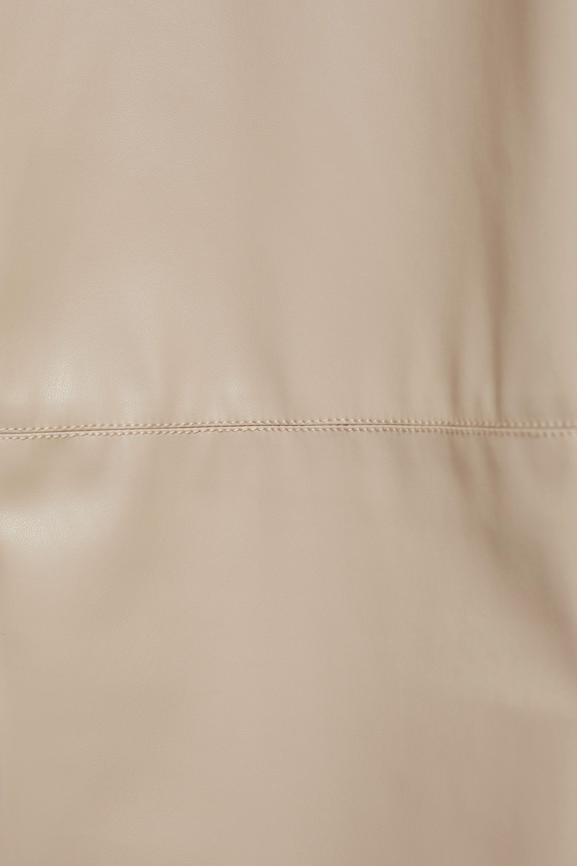 Pantaloni cropped in similpelle, Beige chiaro, large image number 3