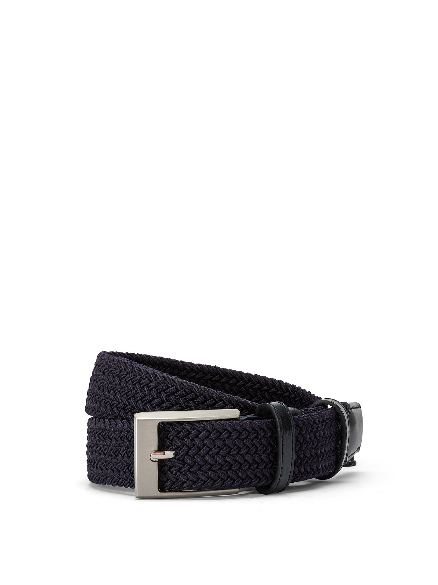 Cintura con elastico intrecciato, Blu, large image number 0