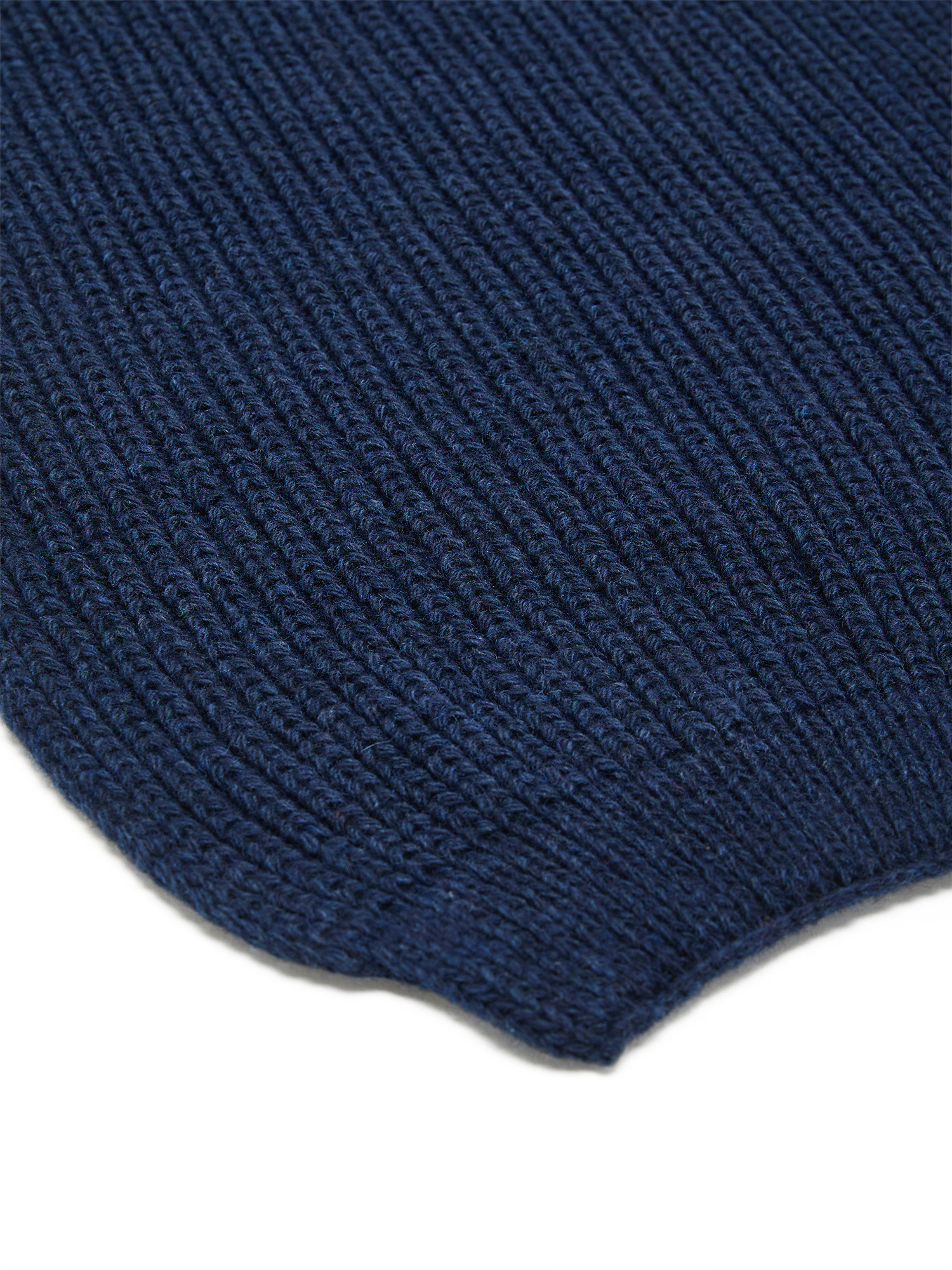 Luca D'Altieri - English rib stitch scarf, Blue, large image number 1