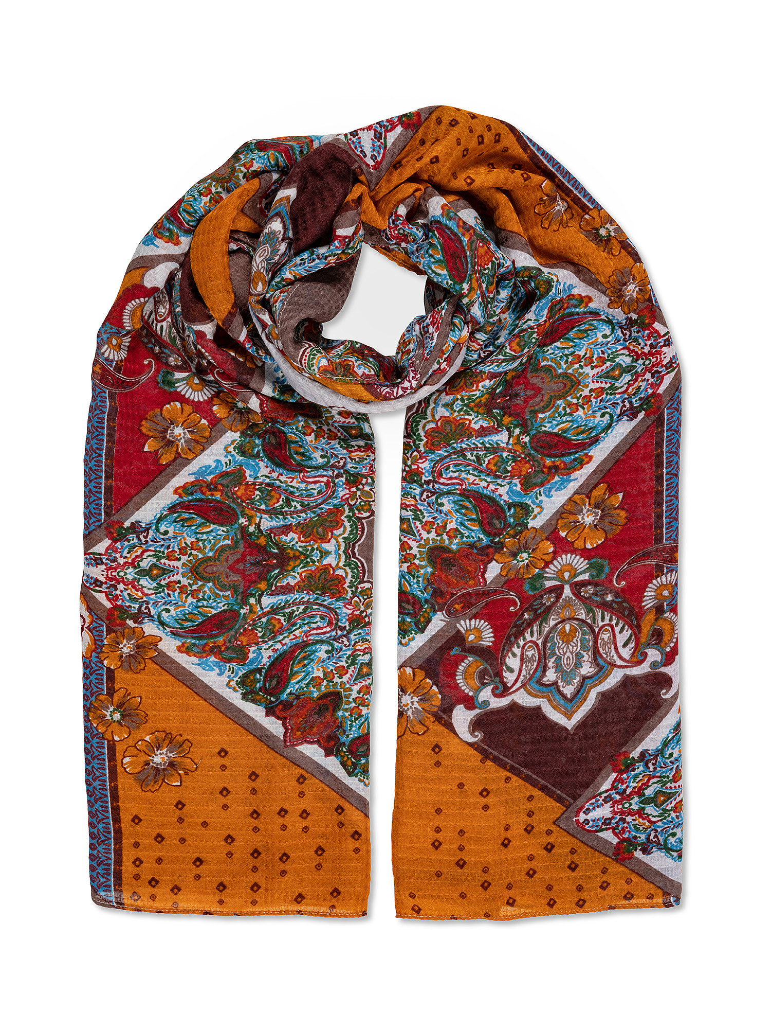 Patterned scarf, Multicolor, large image number 0