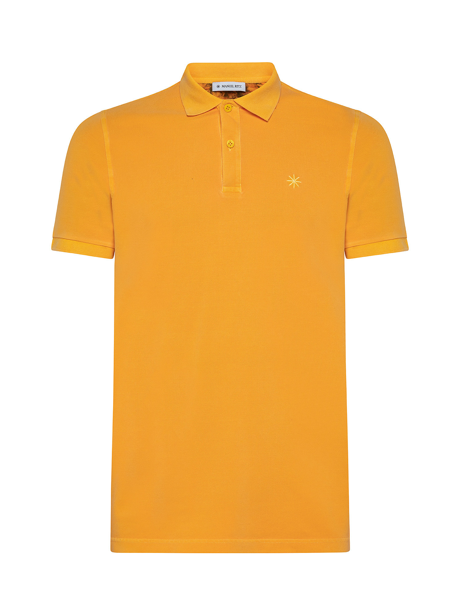 Short sleeve polo shirt, Orange Amber, large image number 0
