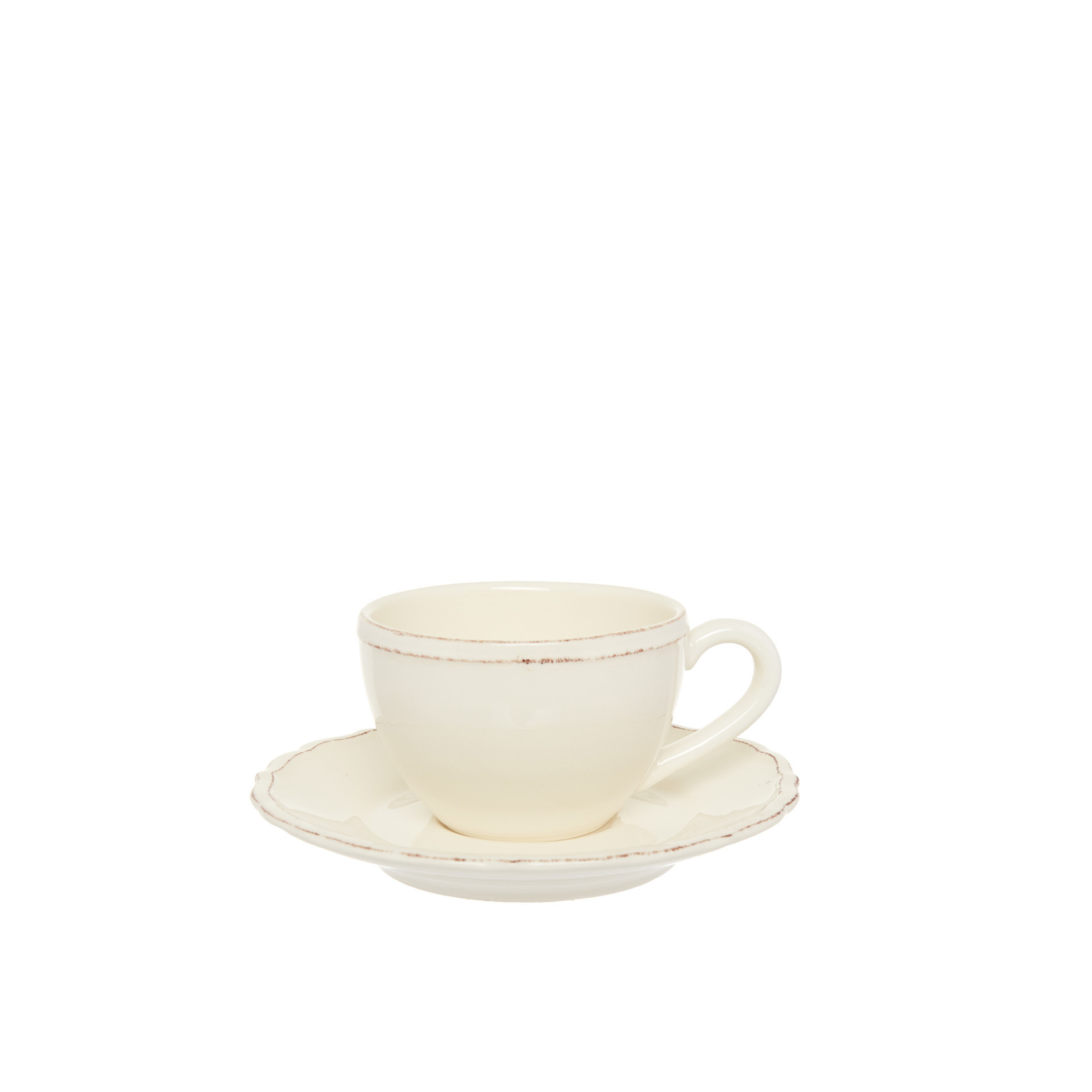 Tazza da caffè ceramica Dona Maria, Bianco panna, large image number 0