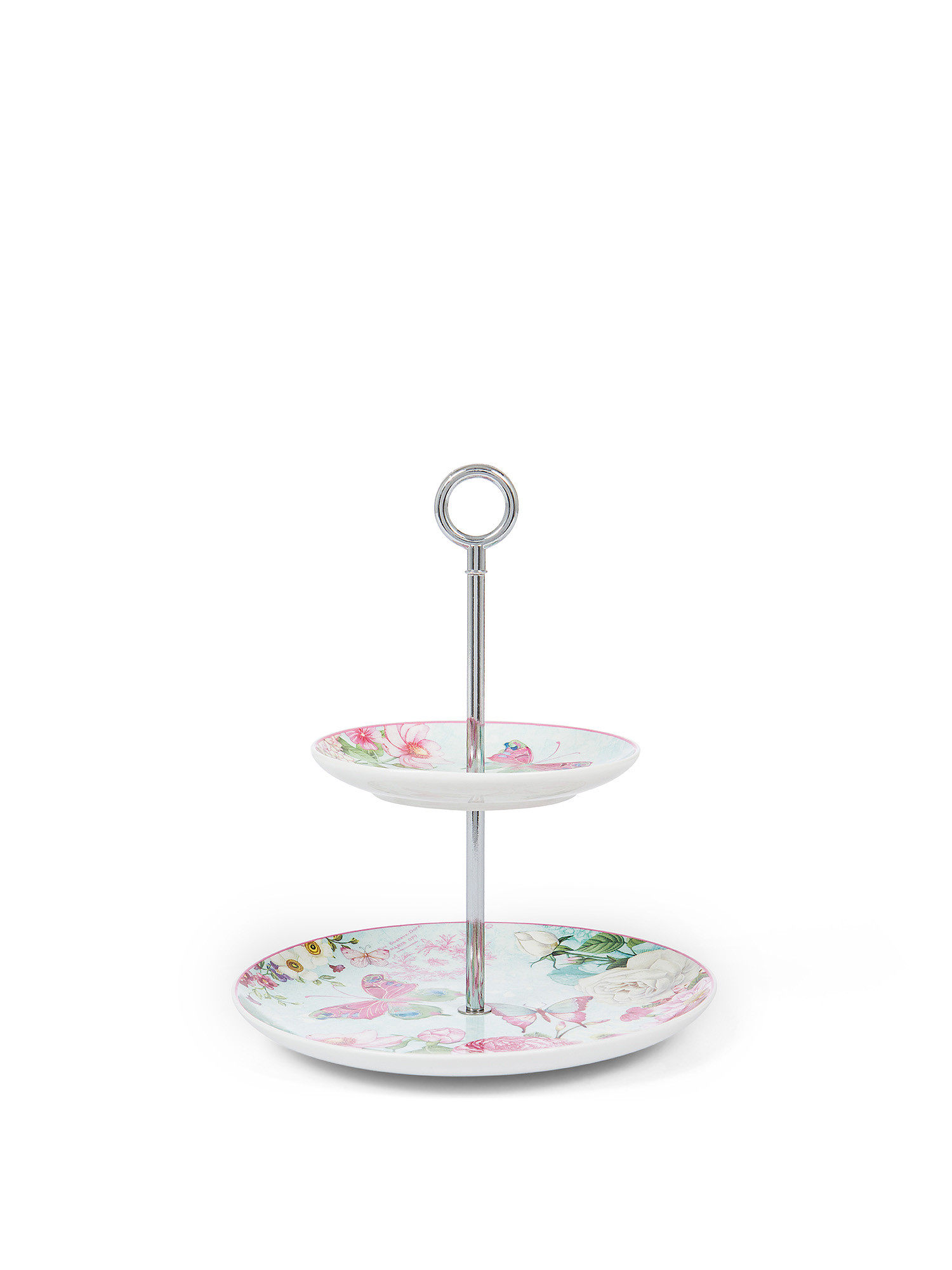 New bone china cake stand with butterfly motif, Multicolor, large image number 0