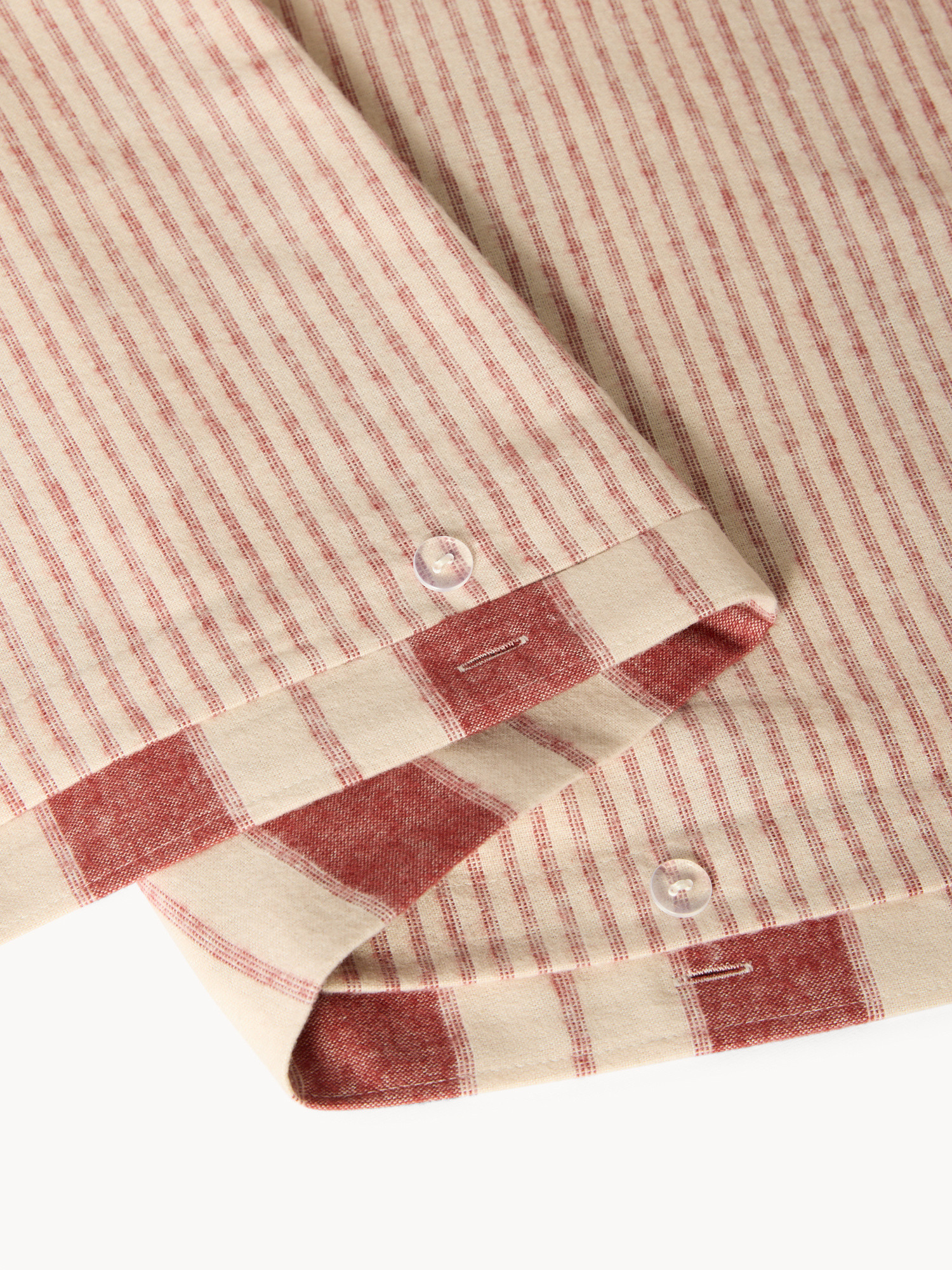 Warm striped cotton duvet cover, Red, large image number 2
