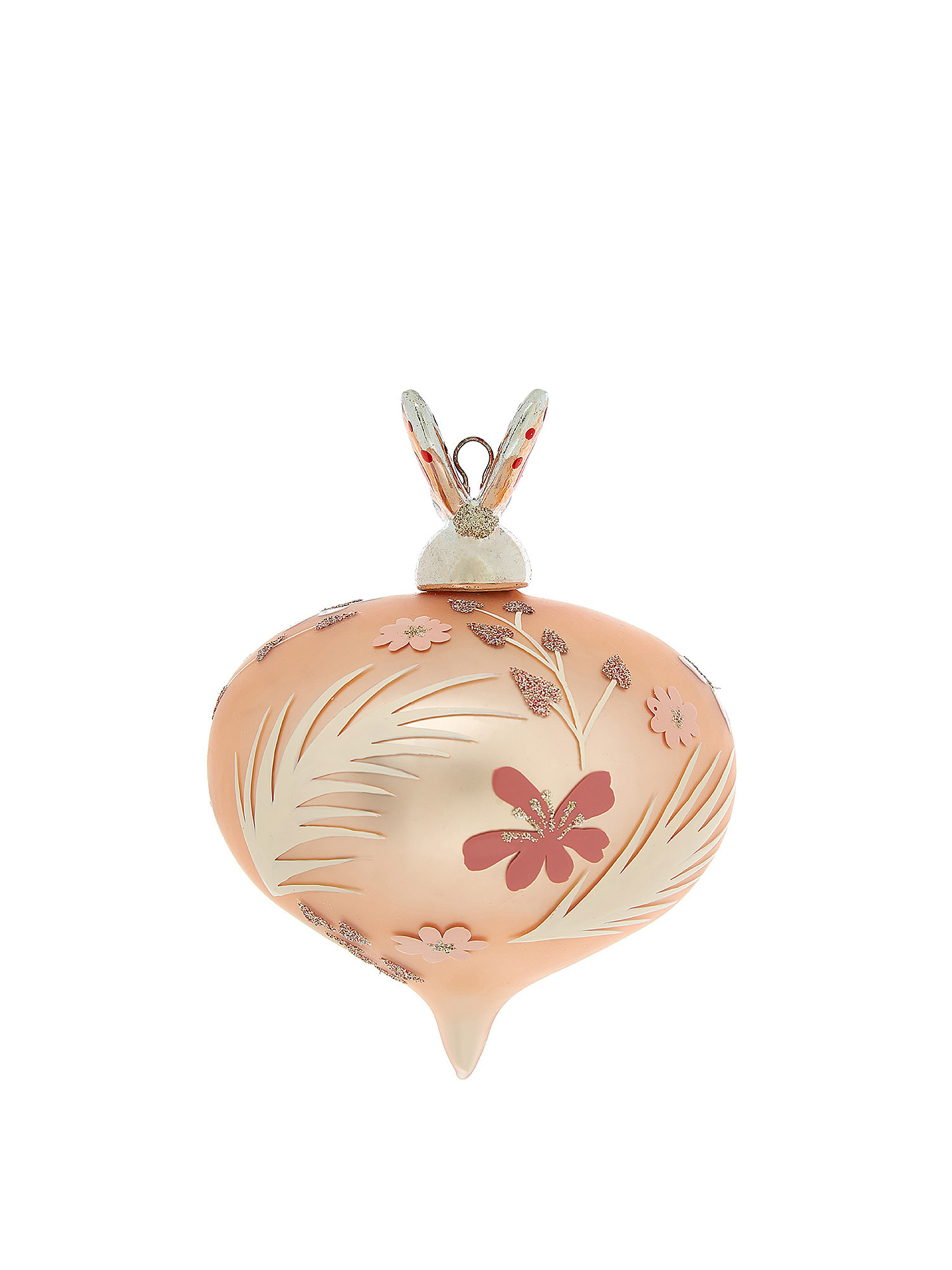 Glass tree decoration decorated by hand, Pink, large image number 0