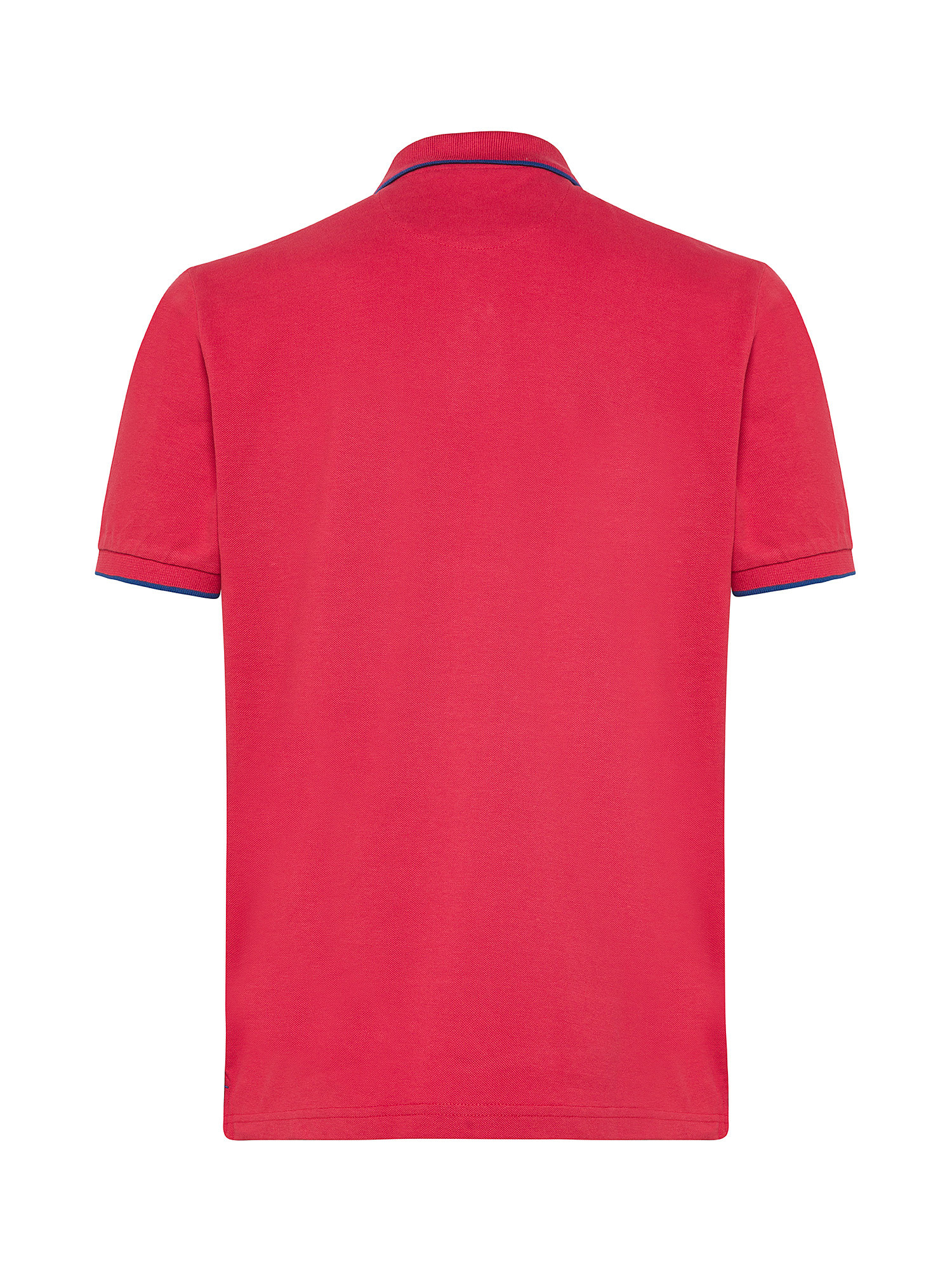 North Sails - Organic cotton piqué polo shirt with micrologo, Red, large image number 1