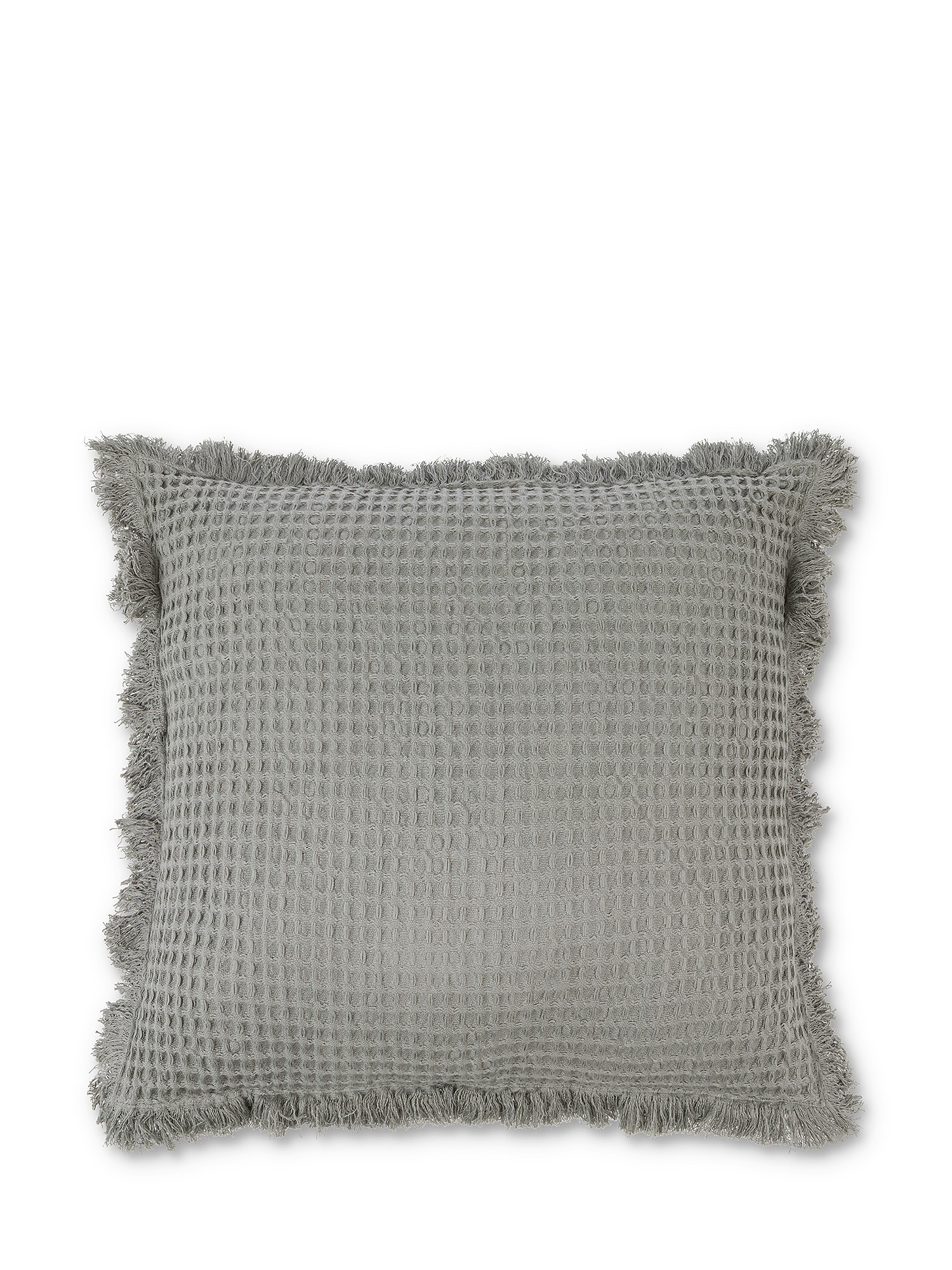 Honeycomb cotton cushion 45x45cm, Grey, large image number 0