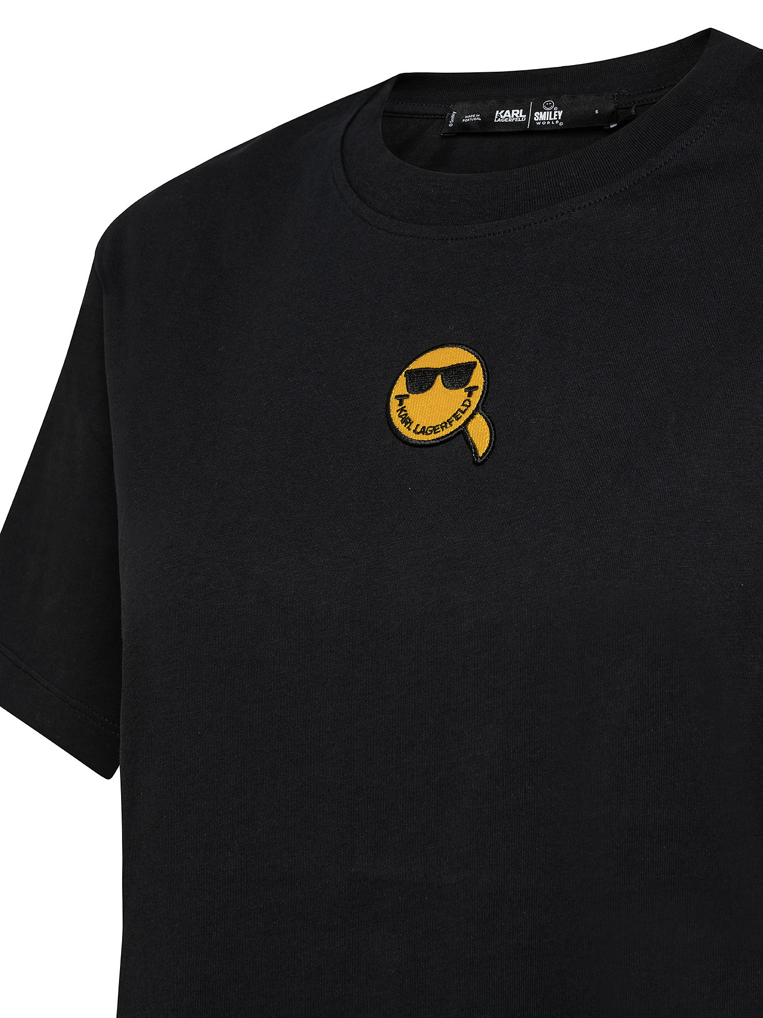 T-shirt unisex con logo mini emoticon, Nero, large image number 2