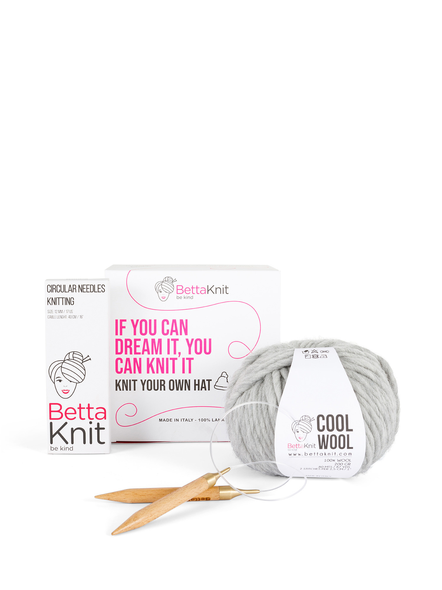 Set gomitolo Cool Wool pura lana by BettaKnit, Grigio, large image number 0