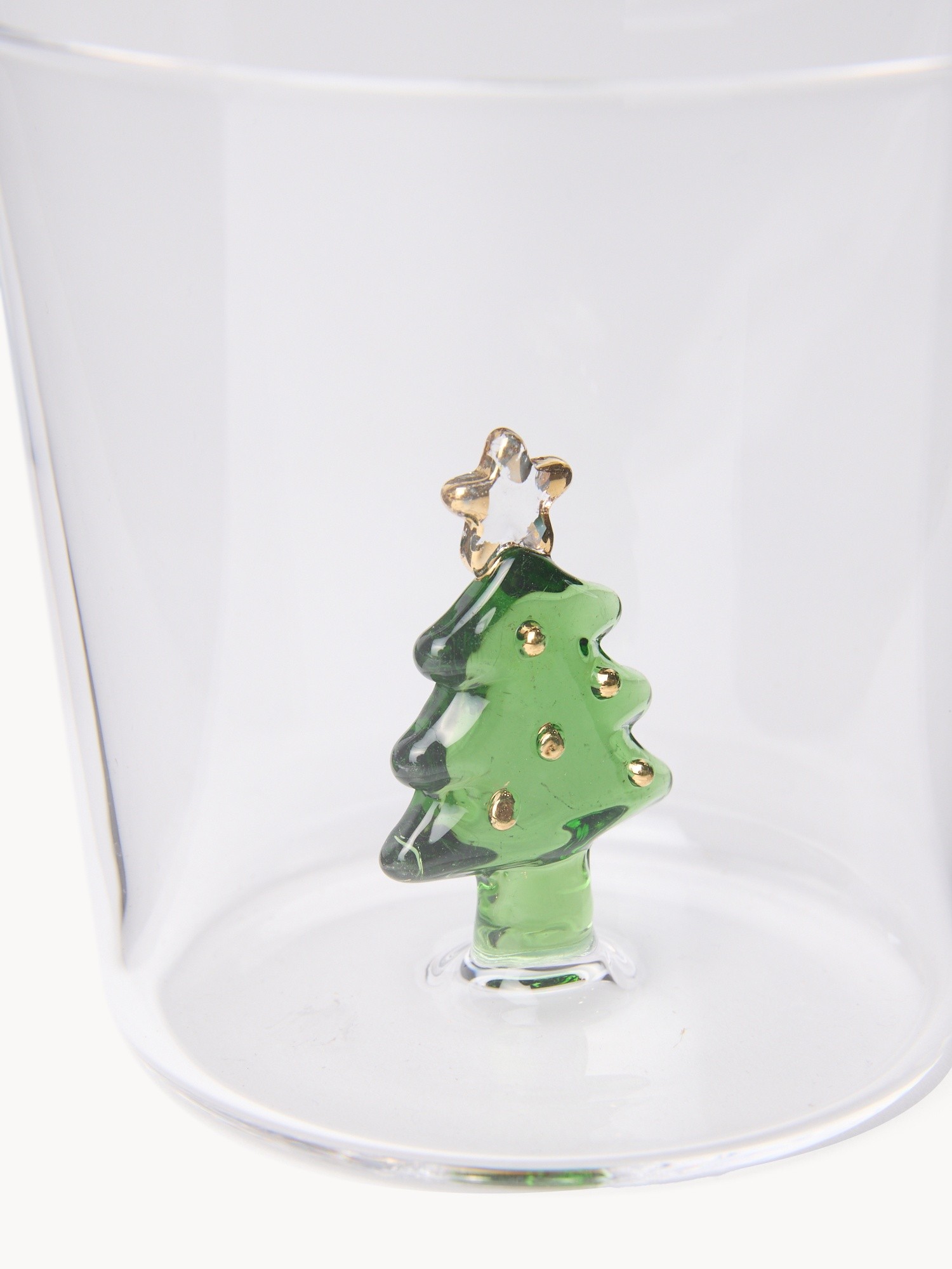 Bicchiere in vetro borosilicato dettaglio alberello, Trasparente, large image number 1