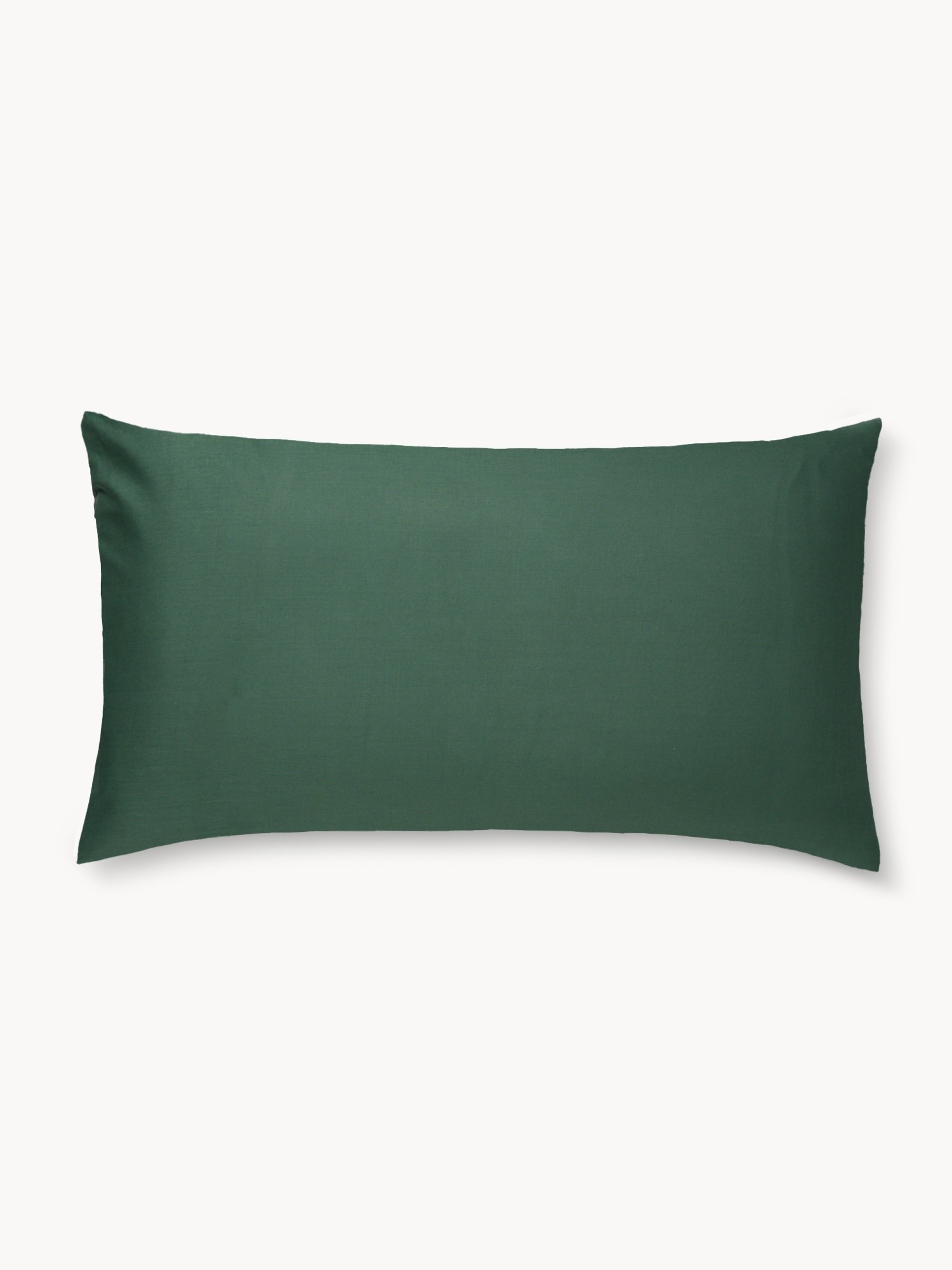 Solid-color pure cotton pillowcase, Green, large image number 0
