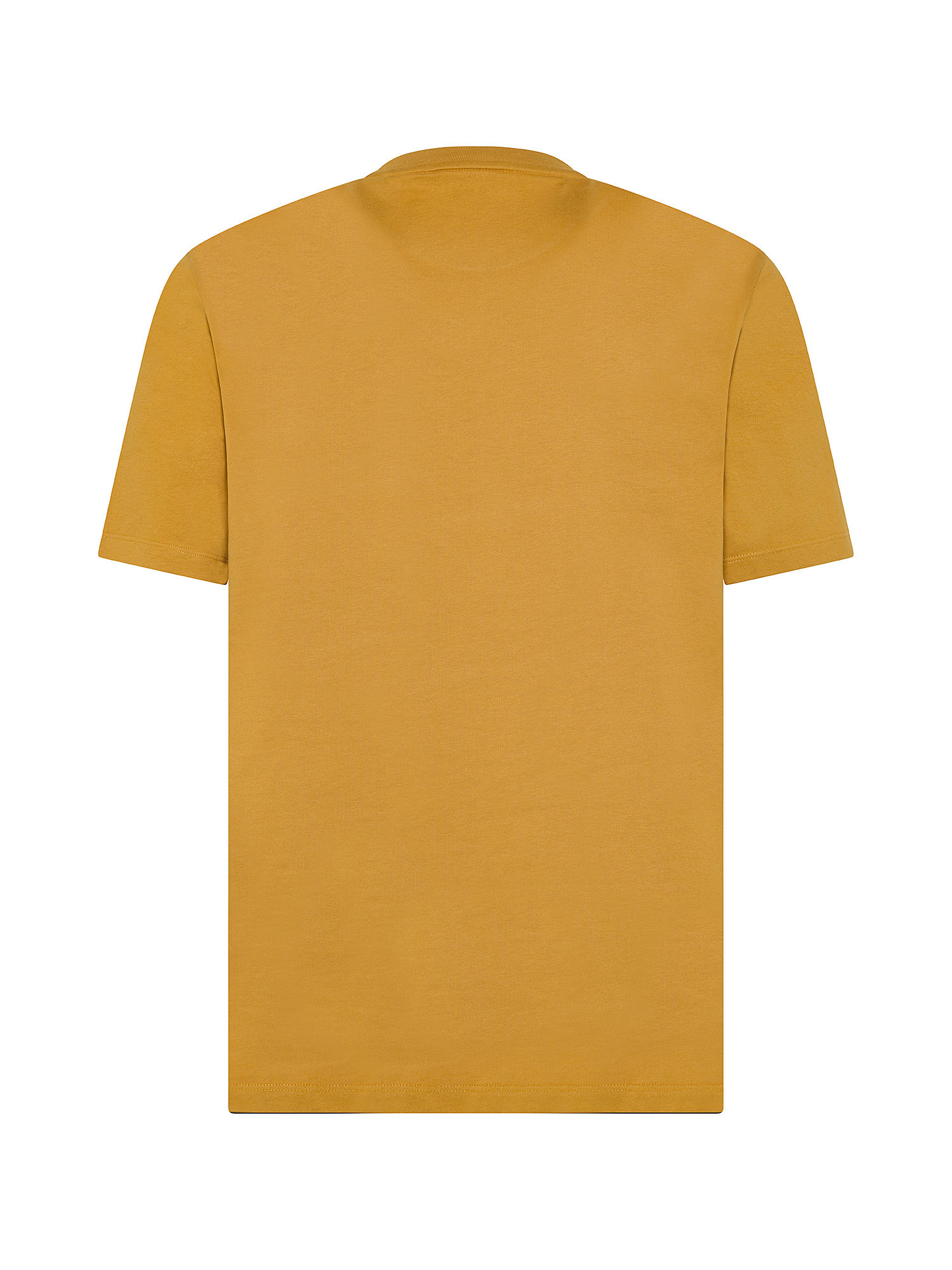 Hugo - T-shirt with embroidered logo in cotton, Camel, large image number 1