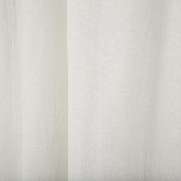 Linen blend curtain with hidden loops