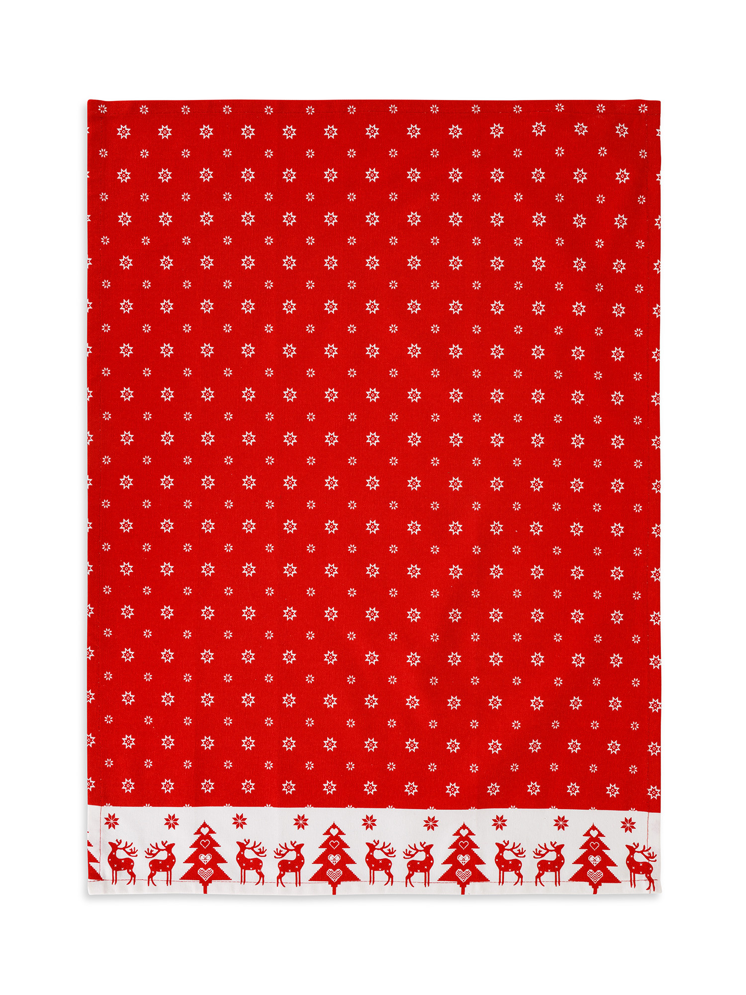 Set of 3 Cortina cotton tea towels, Red, large image number 1