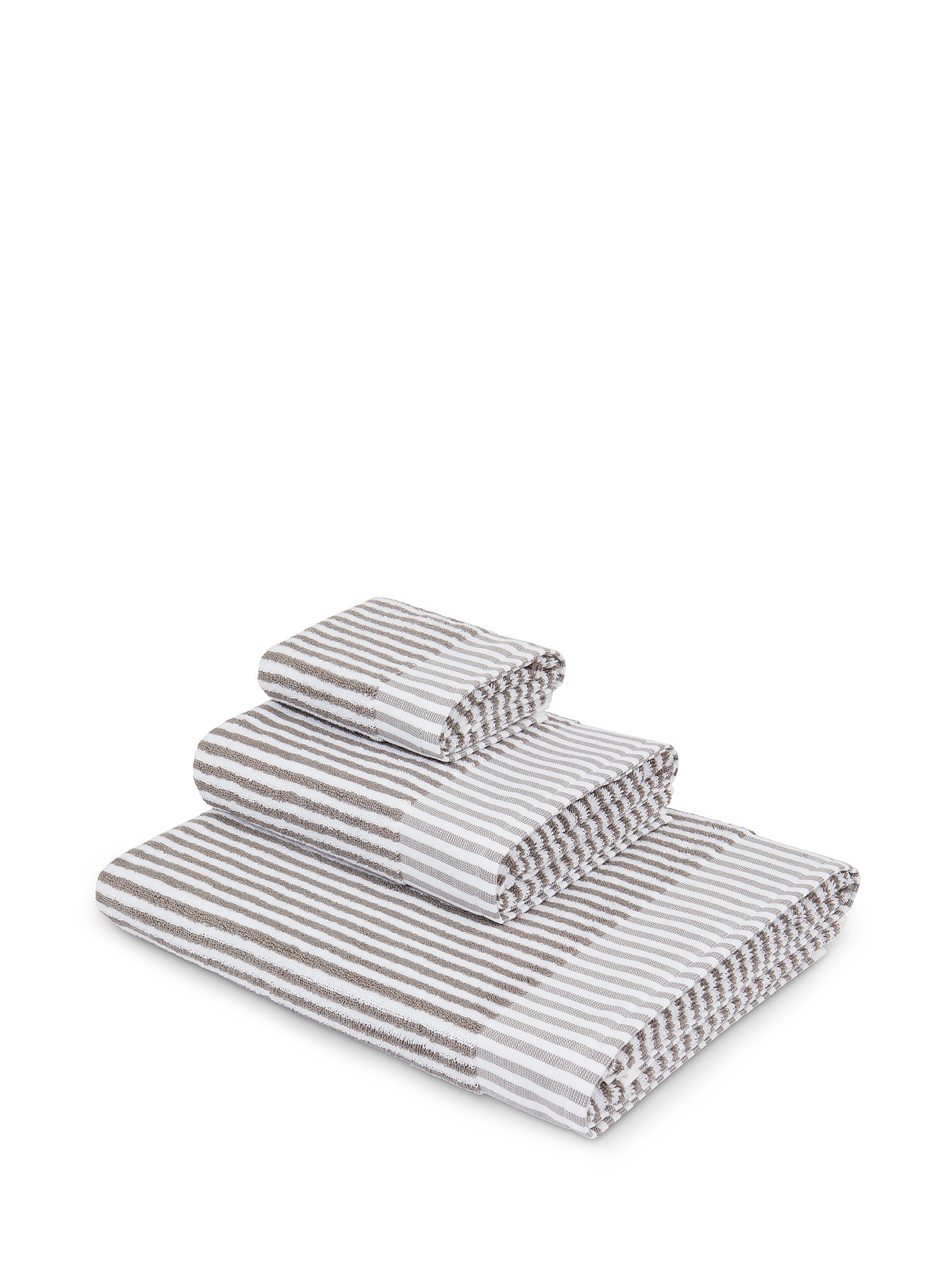 Pure cotton terry towel., Grey, large image number 0
