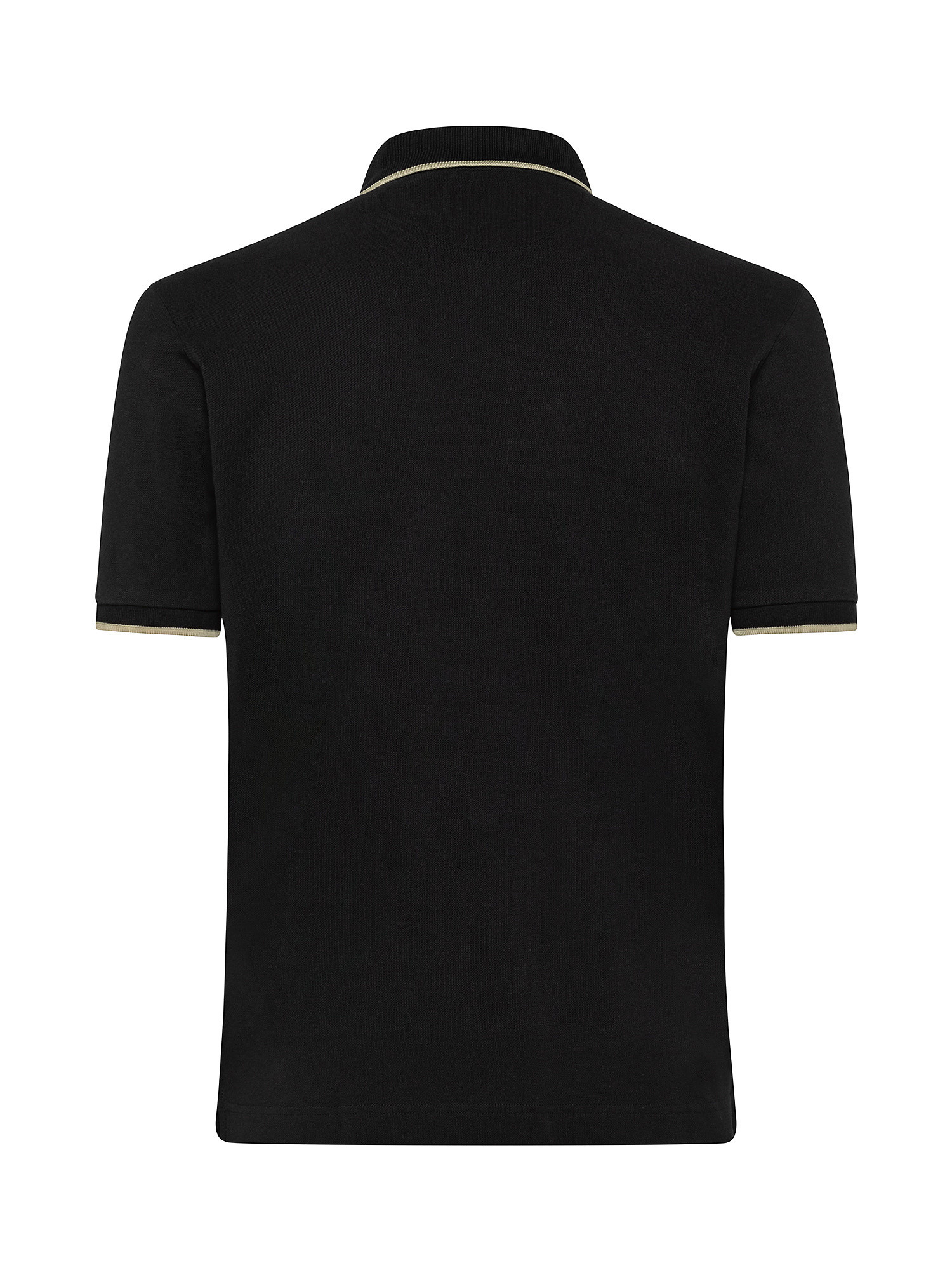Regular-fit classic piqué polo shirt, Black, large image number 1