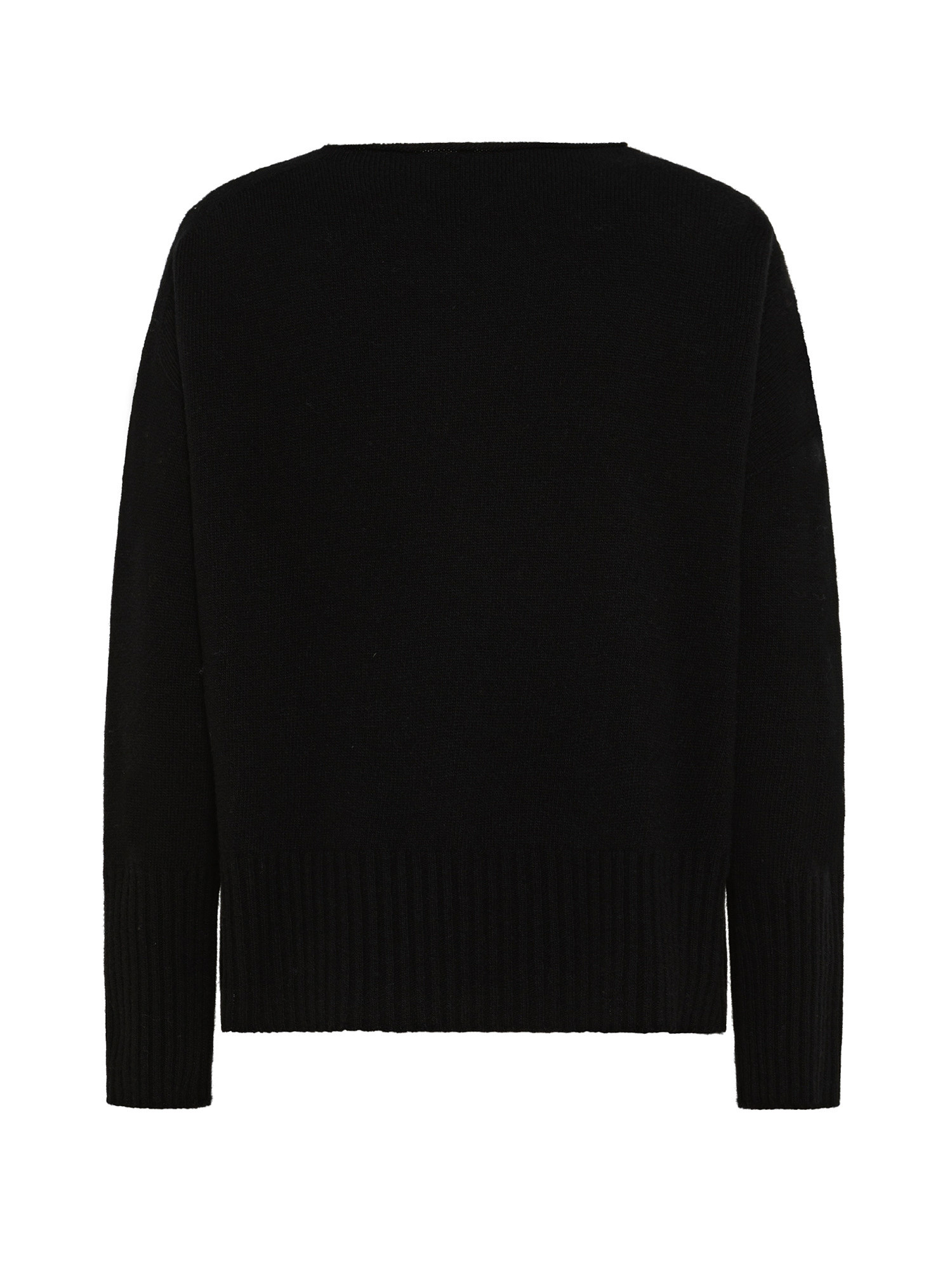 K Collection - Carded wool pullover, Black, large image number 1