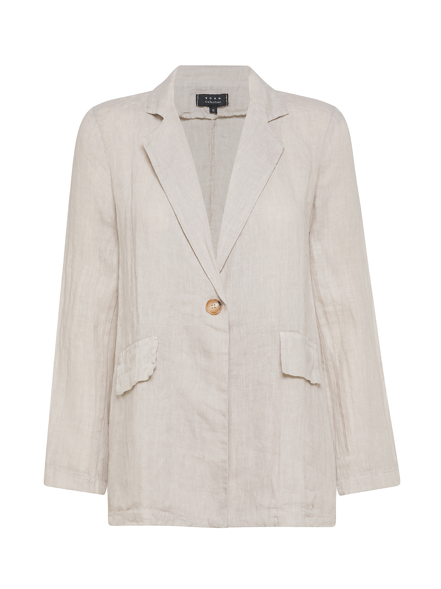 Koan - Classic linen jacket, Beige, large image number 0