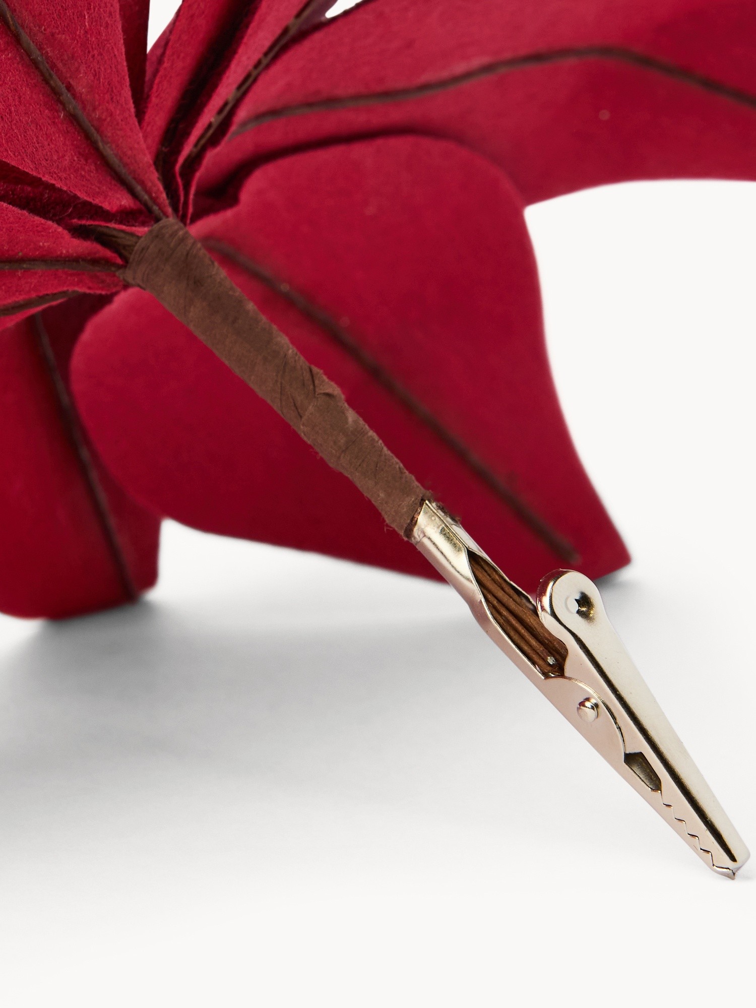 Poinsezia con clip, Rosso scuro, large image number 1