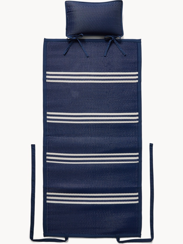 Telo mare idrorepellente con cuscino poggiatesta