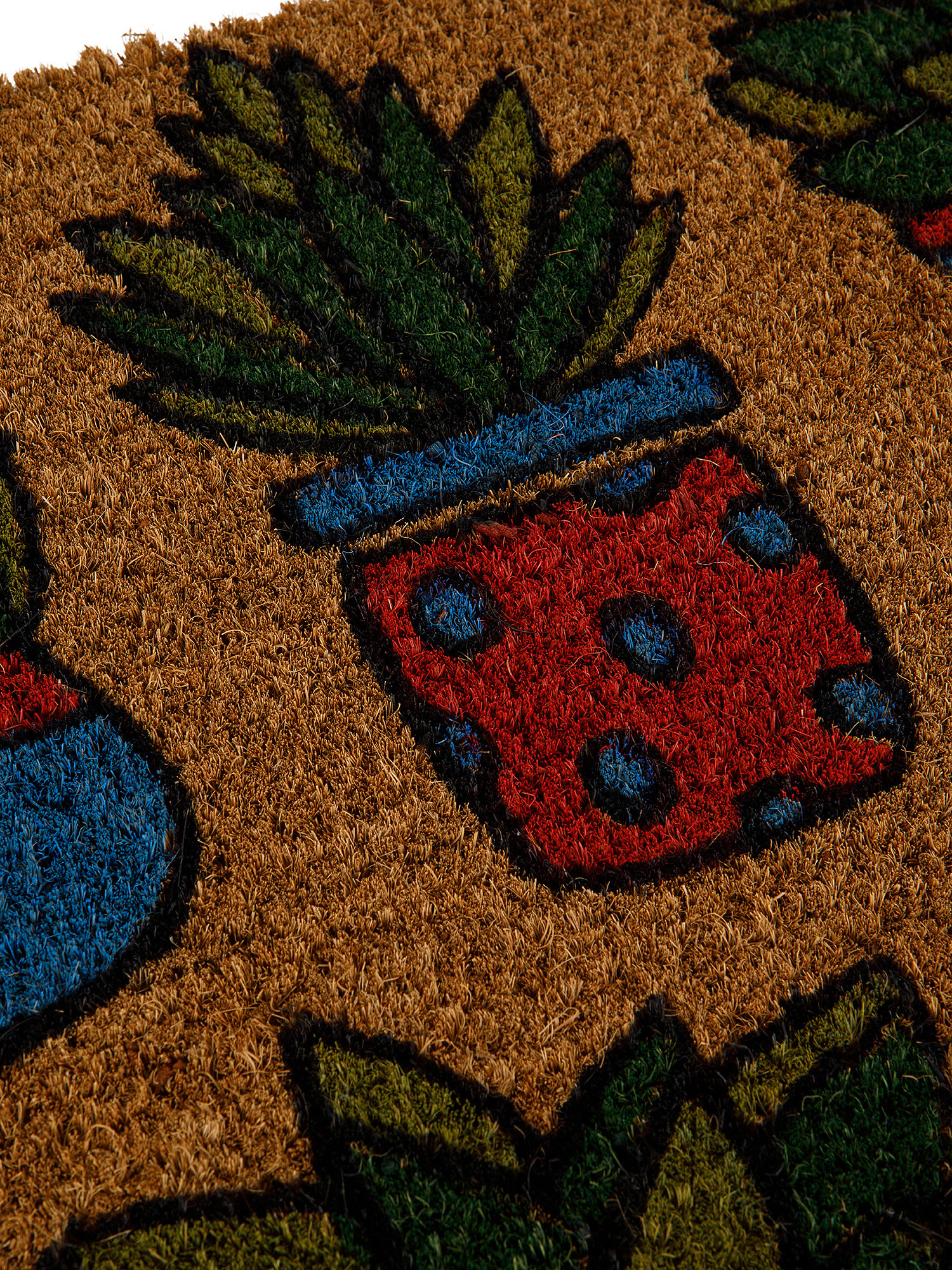 Coconut print cactus doormat, Brown, large image number 1