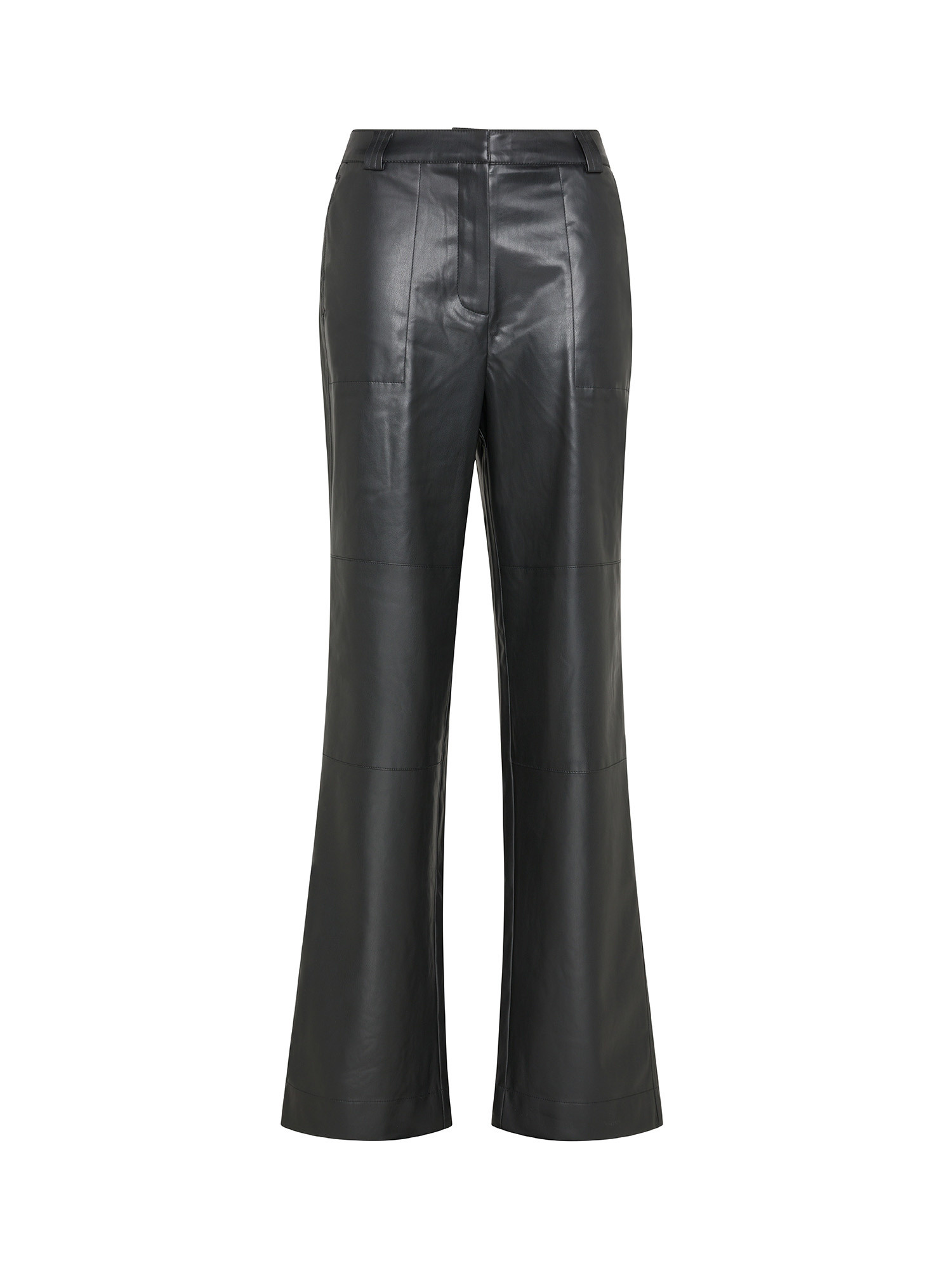 Faux leather trousers, Black, large image number 0