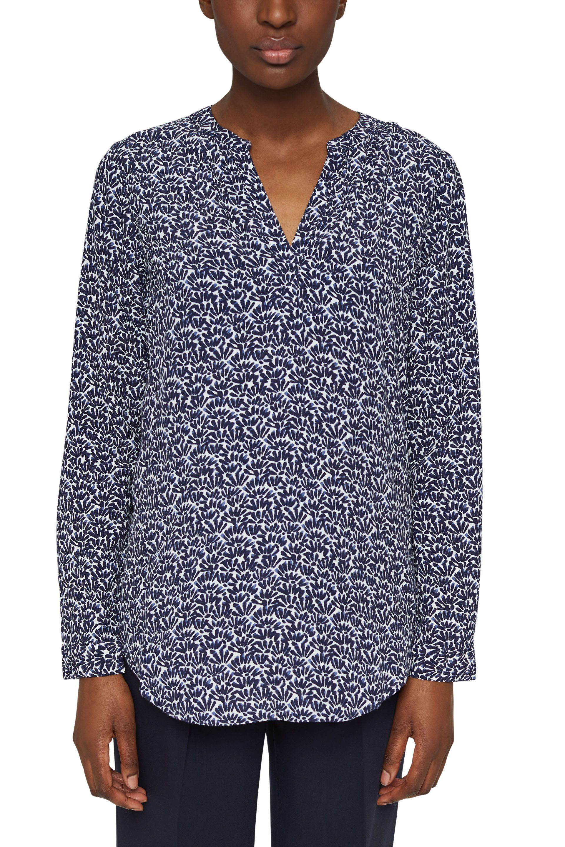 Blouse with pattern, Blue, large image number 1