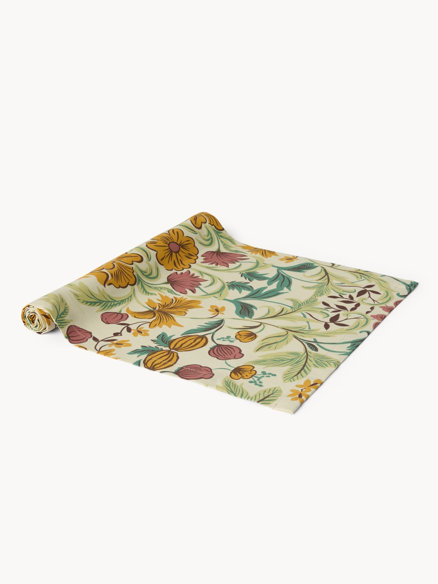 Runner in panama di cotone con stampa floreale stile western - Prezzo di lancio, Multicolor, large image number 0