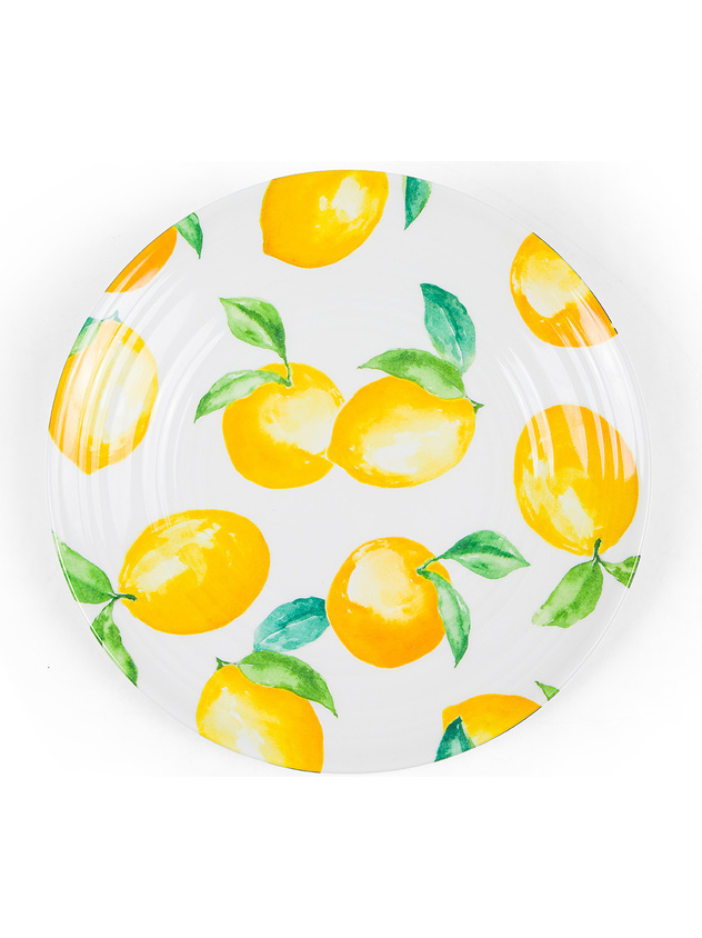 Piatto frutta melammina motivo limoni