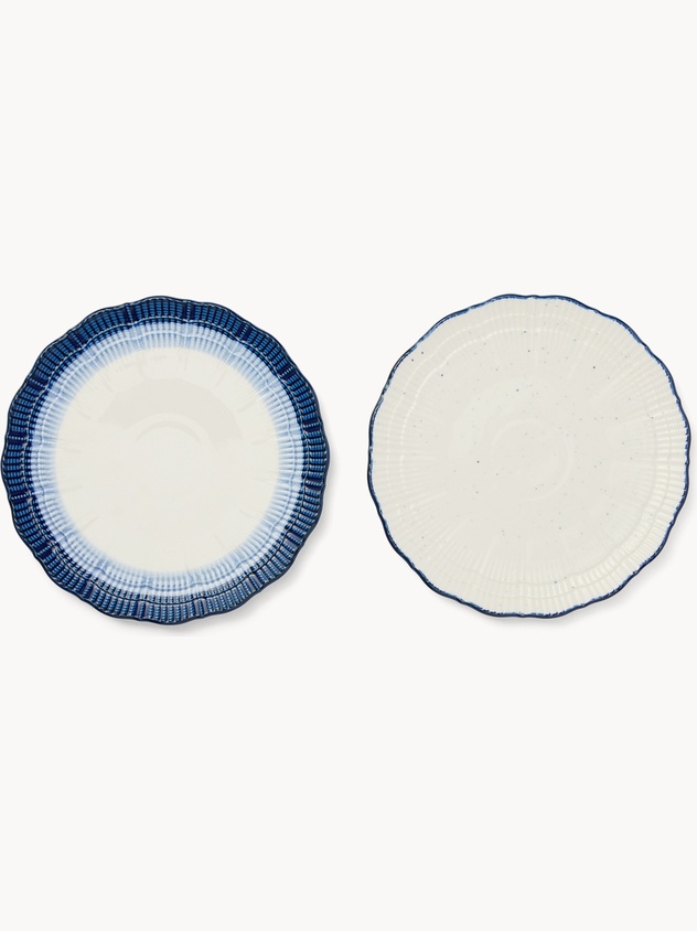 Piatto frutta in porcellana bicolore