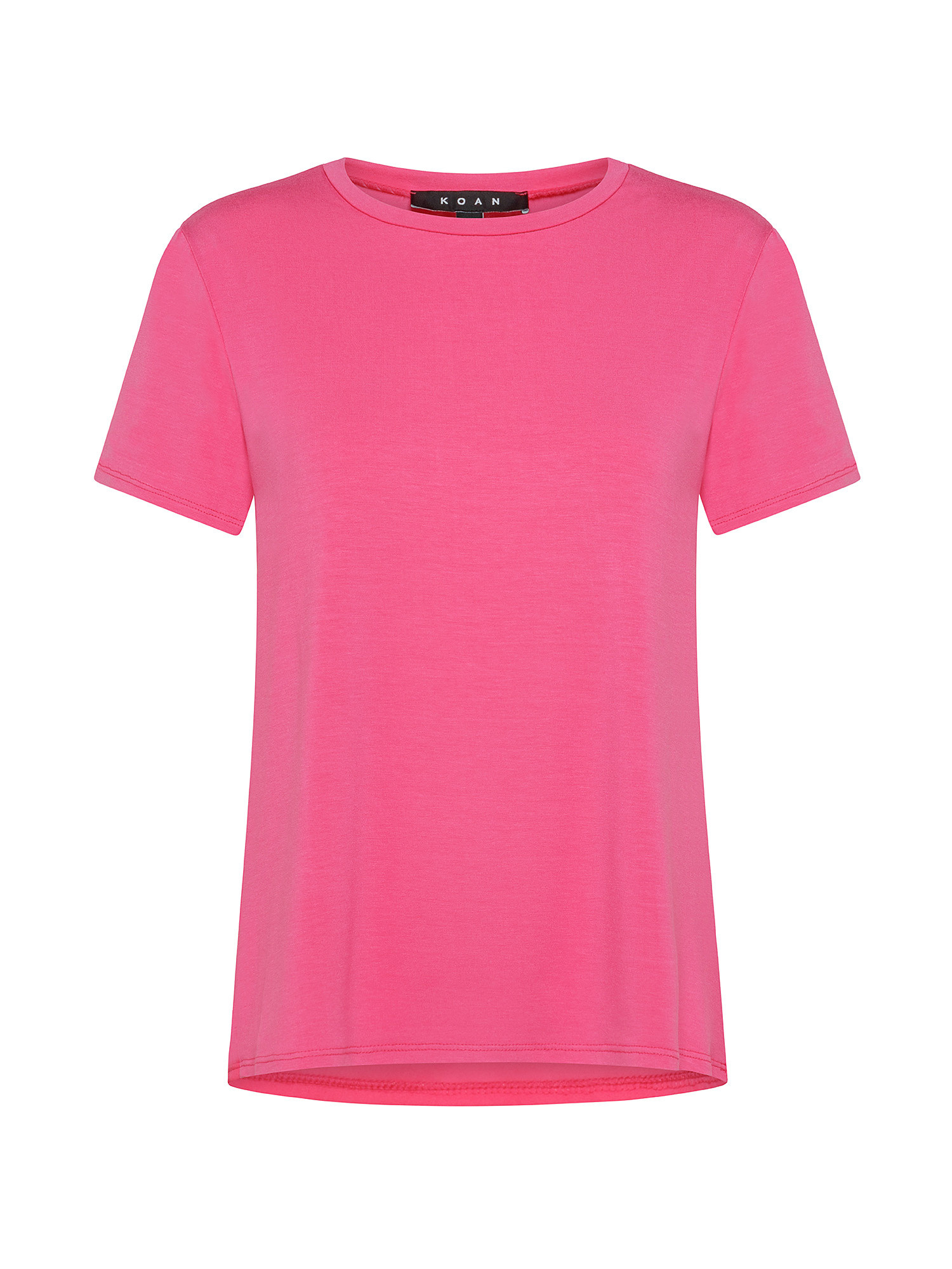 T-shirt with fabric back, Pink Fuchsia, large image number 0