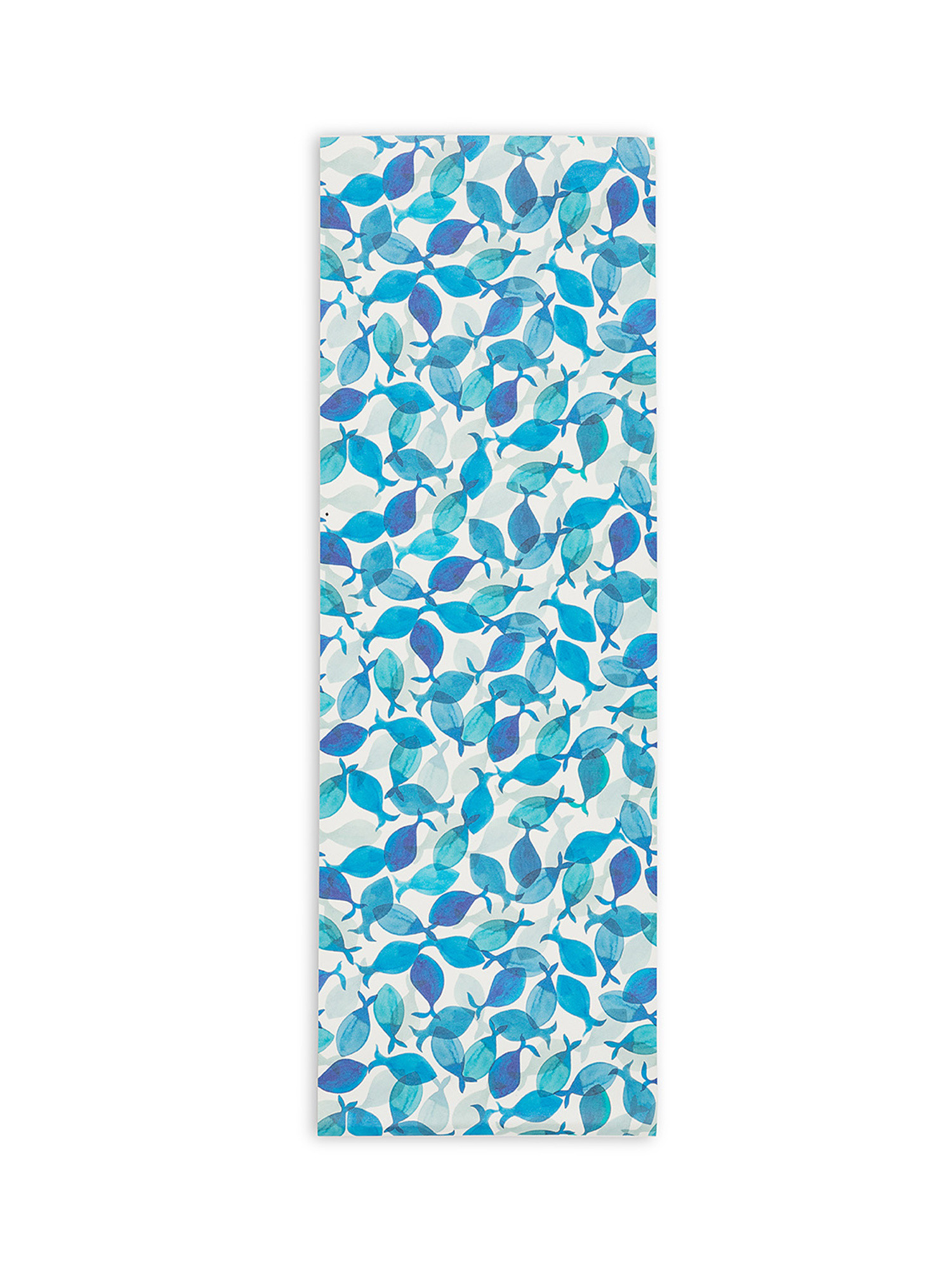 Fish print PVC kitchen rug, Blue, large image number 0