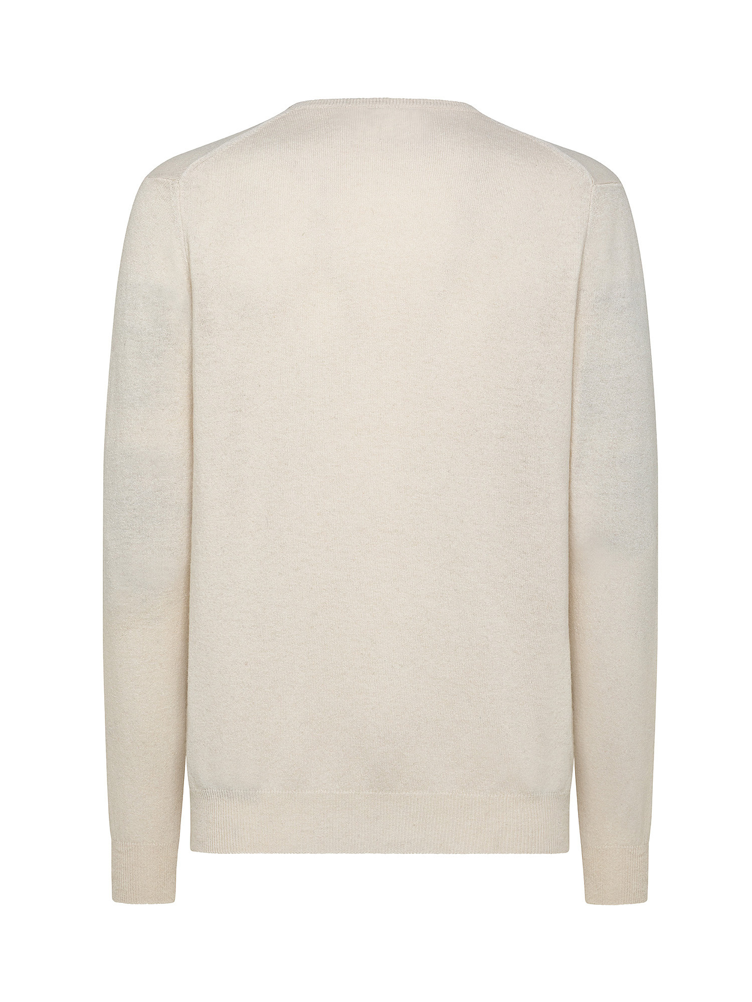 Cashmere Blend crewneck sweater with noble fibers, Off White, large image number 1