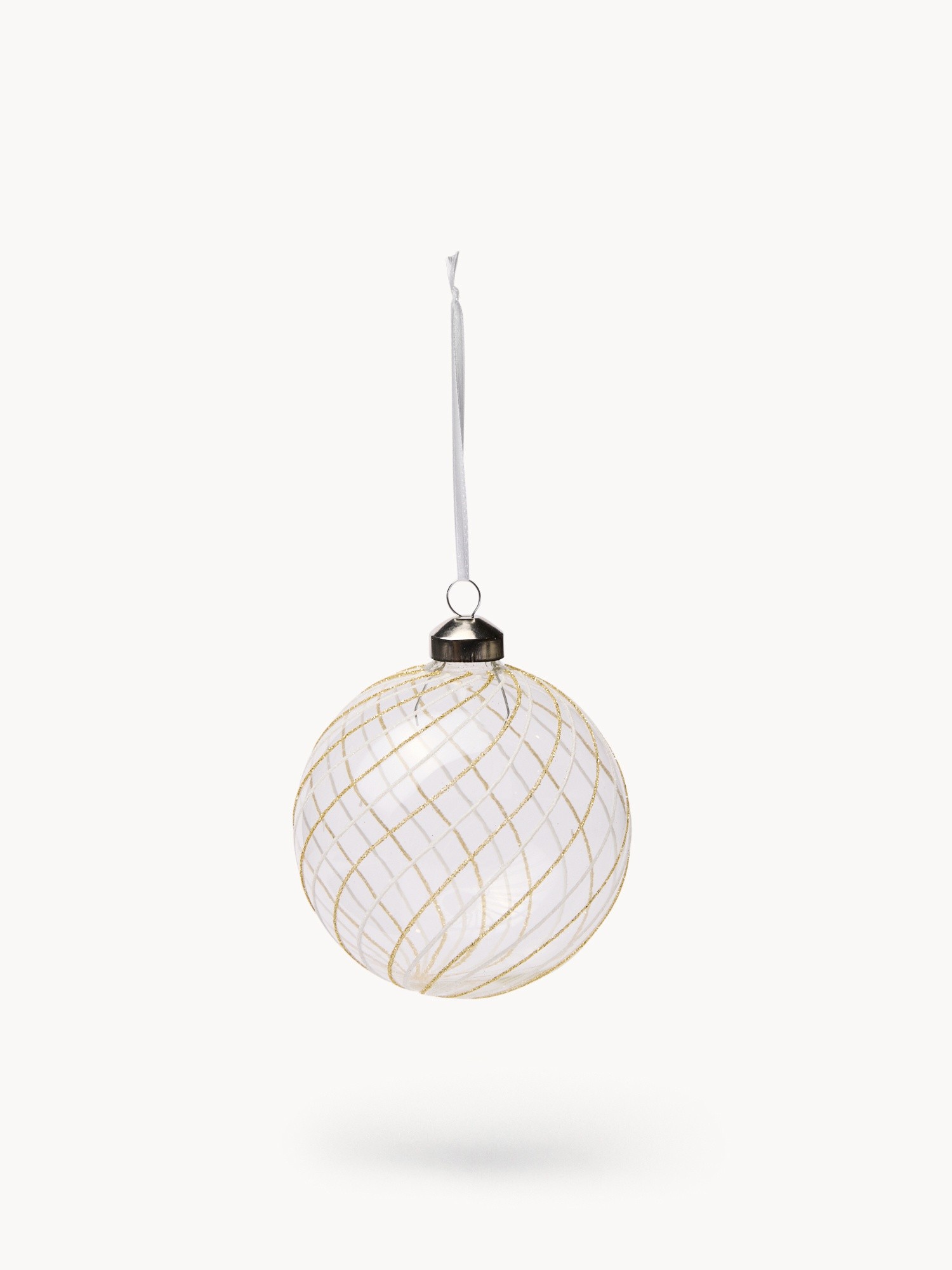 Glass Christmas tree bauble, Transparent, large image number 0