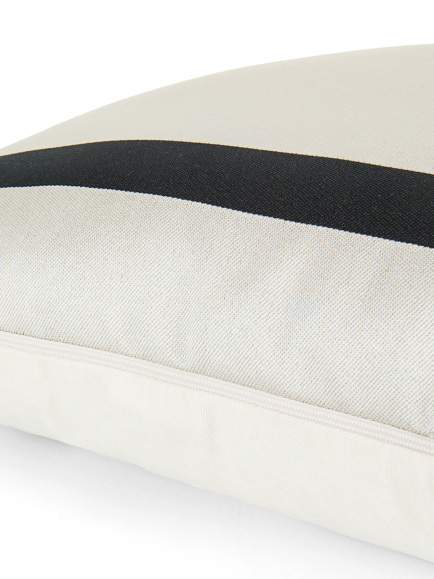 Geometric motif fabric cushion 50x50cm, White, large image number 2