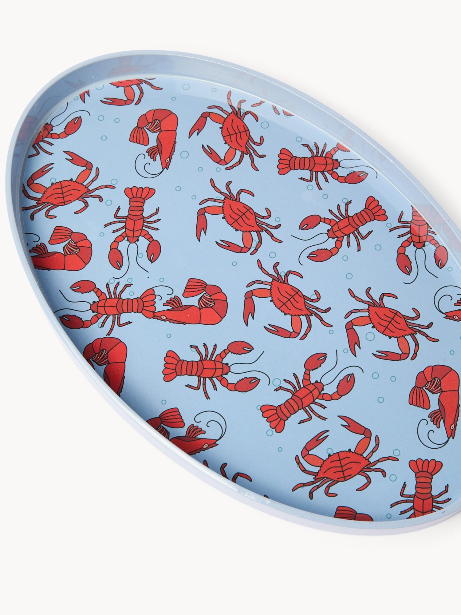 Vassoio in plastica motivo aragoste, Azzurro, large image number 1