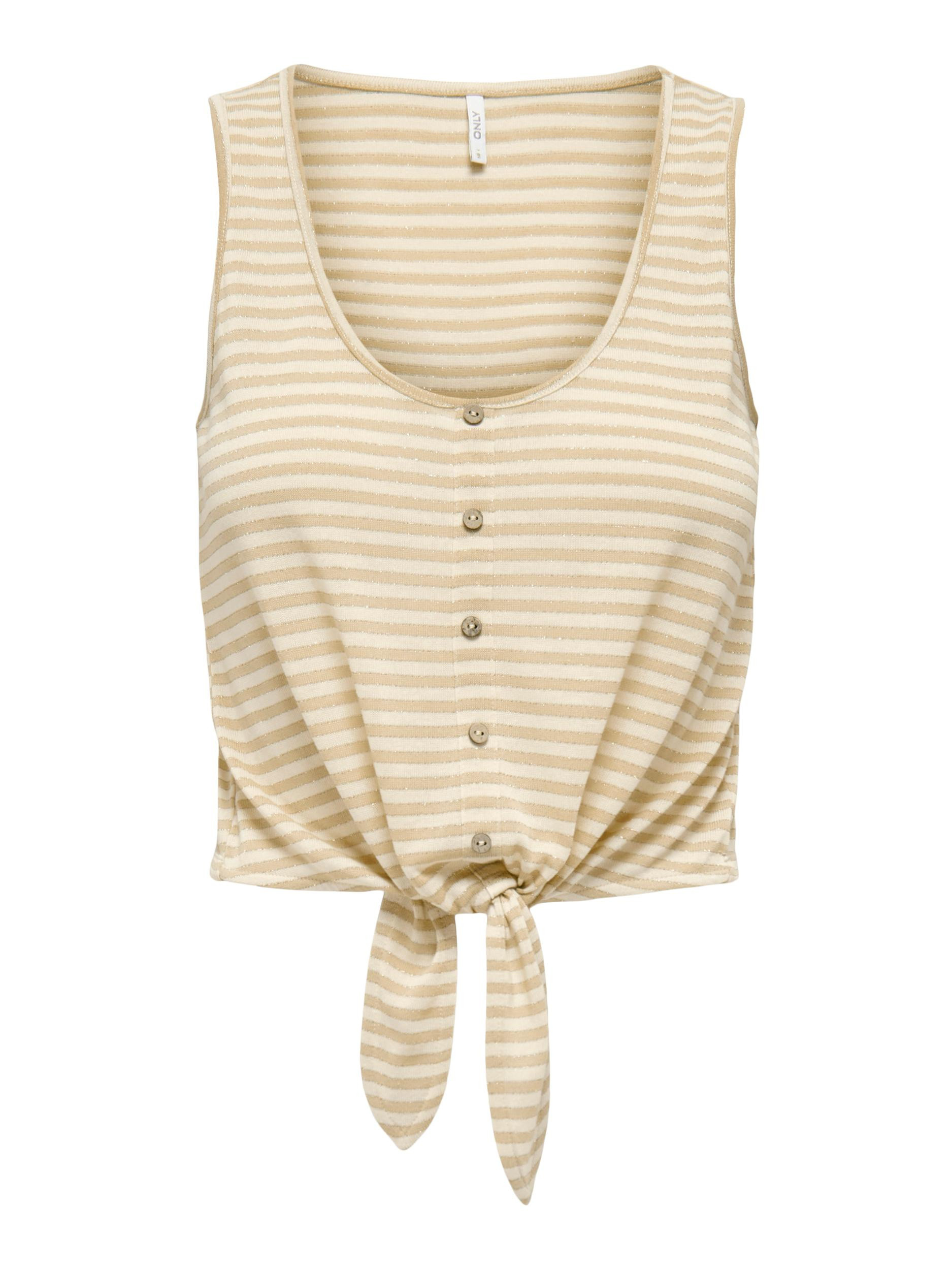Only - Striped tank top, Cream, large image number 0