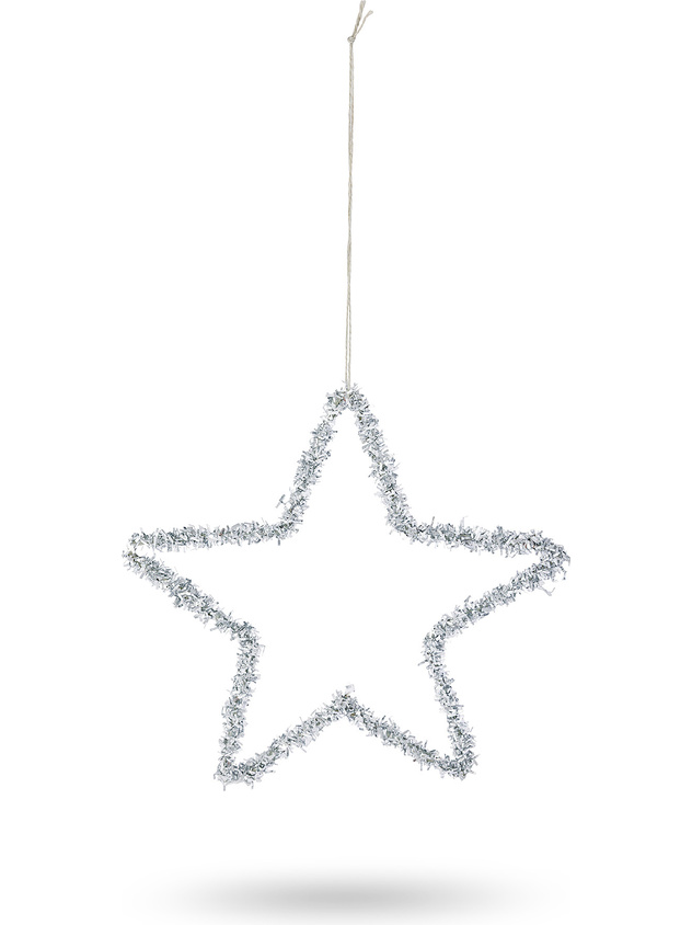 Addobbo albero a stella in plastica