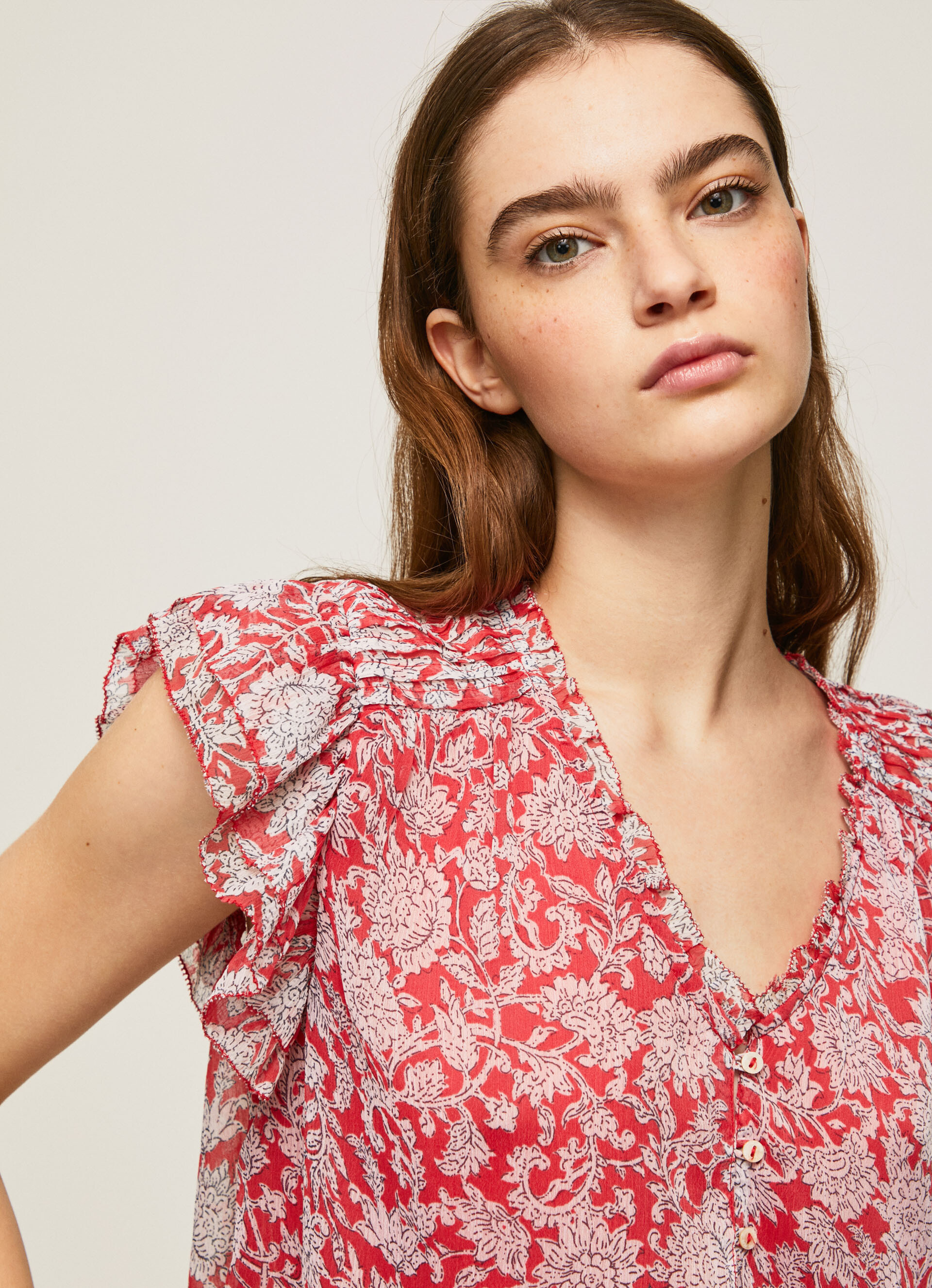 Pepe Jeans - Patterned top, Red, large image number 2