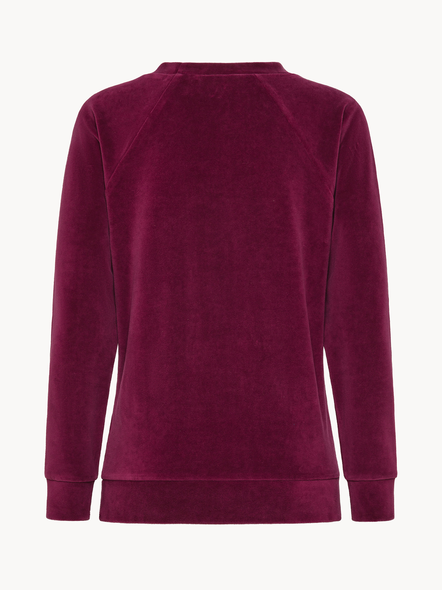 Long-sleeved velvet sweater, Cherry Red, large image number 1