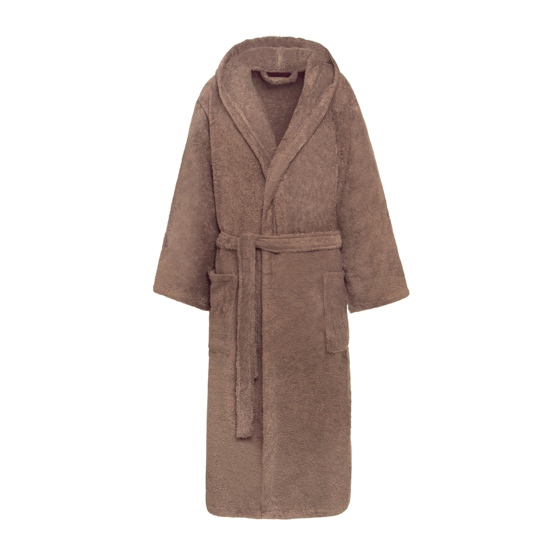 Zefiro cotton  bath robe, Brown, large image number 1
