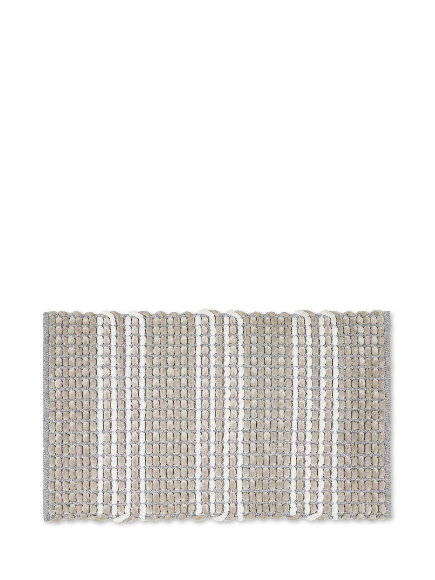 Woven-effect chenille bathroom rug, Silver Grey, large image number 0