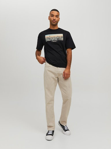 Jack & Jones - T-shirt regular fit con stampa, Nero, large image number 1