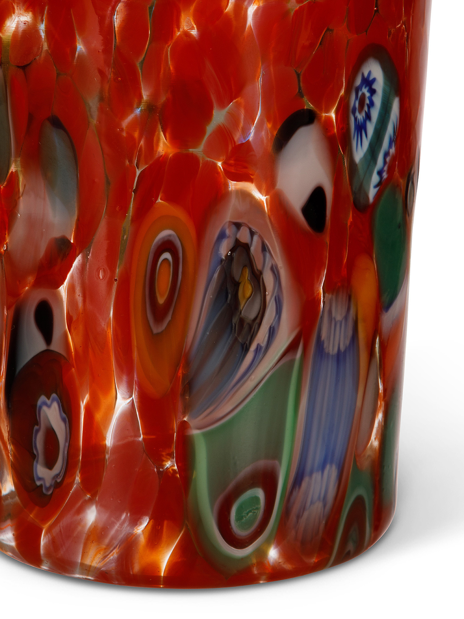 Handmade Murano glass tumbler, Red, large image number 1