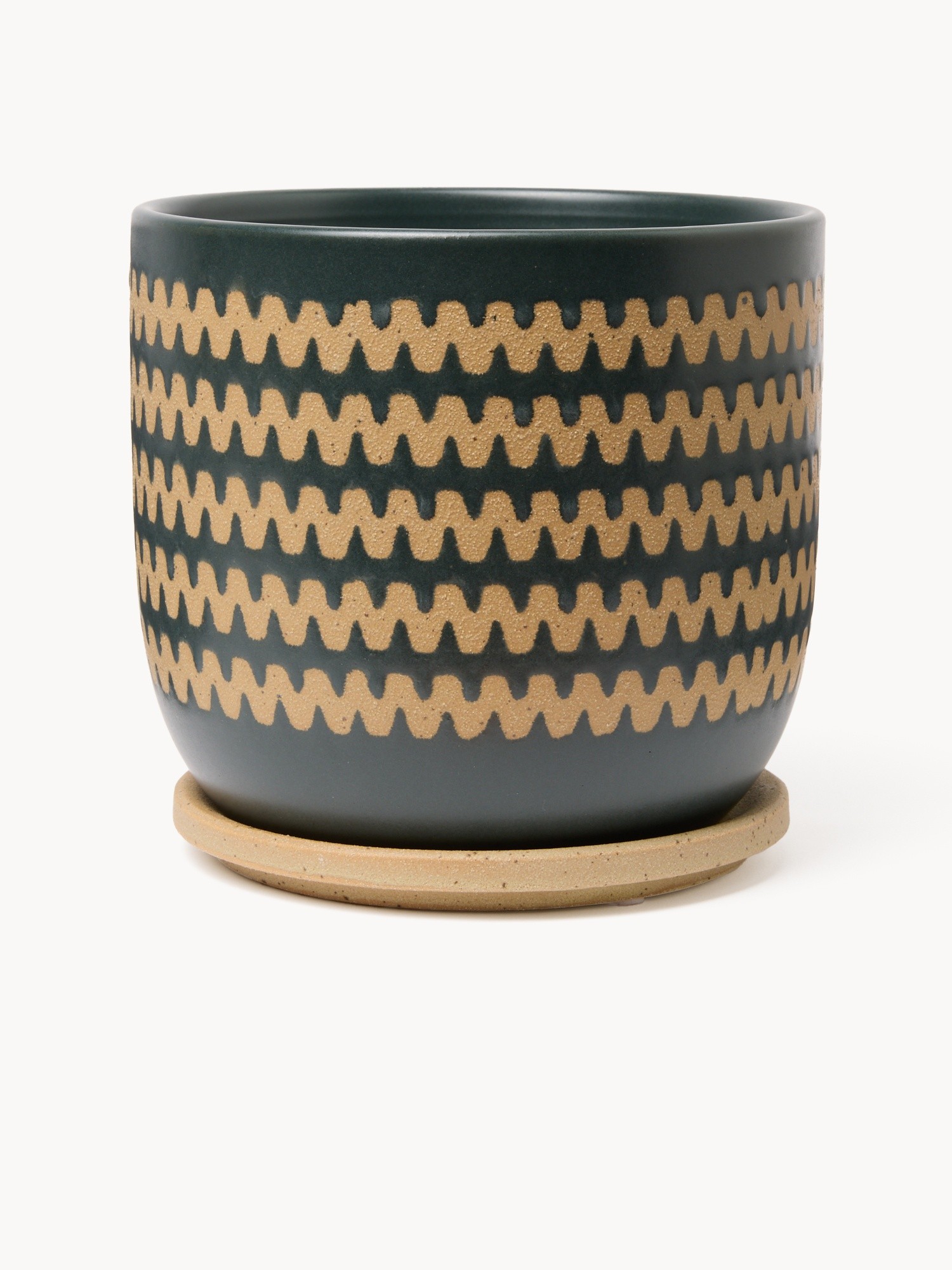 Ceramic cachepot, Green, large image number 0