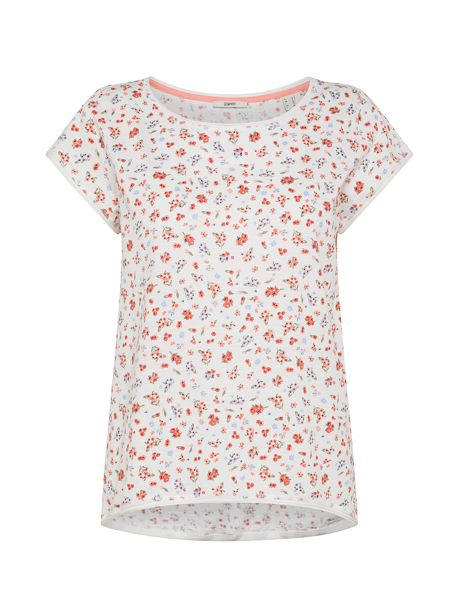 Esprit - Cotton T-shirt with all over print, White, large image number 0