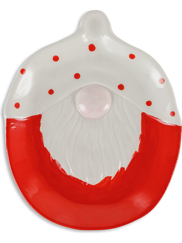 Ceramic saucer with gnome motif