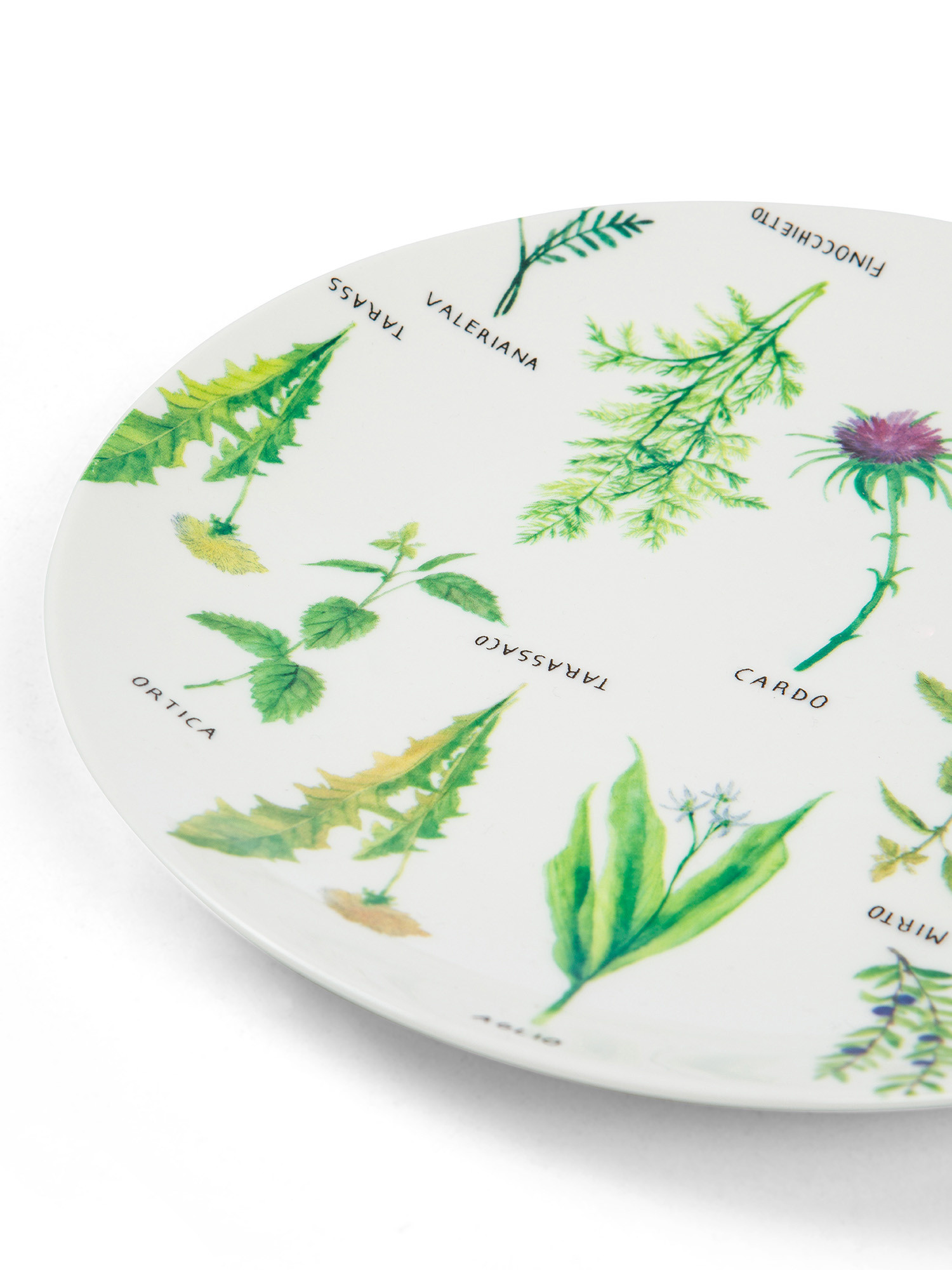 Fruit plate in new bone china with botanical motif, White, large image number 1